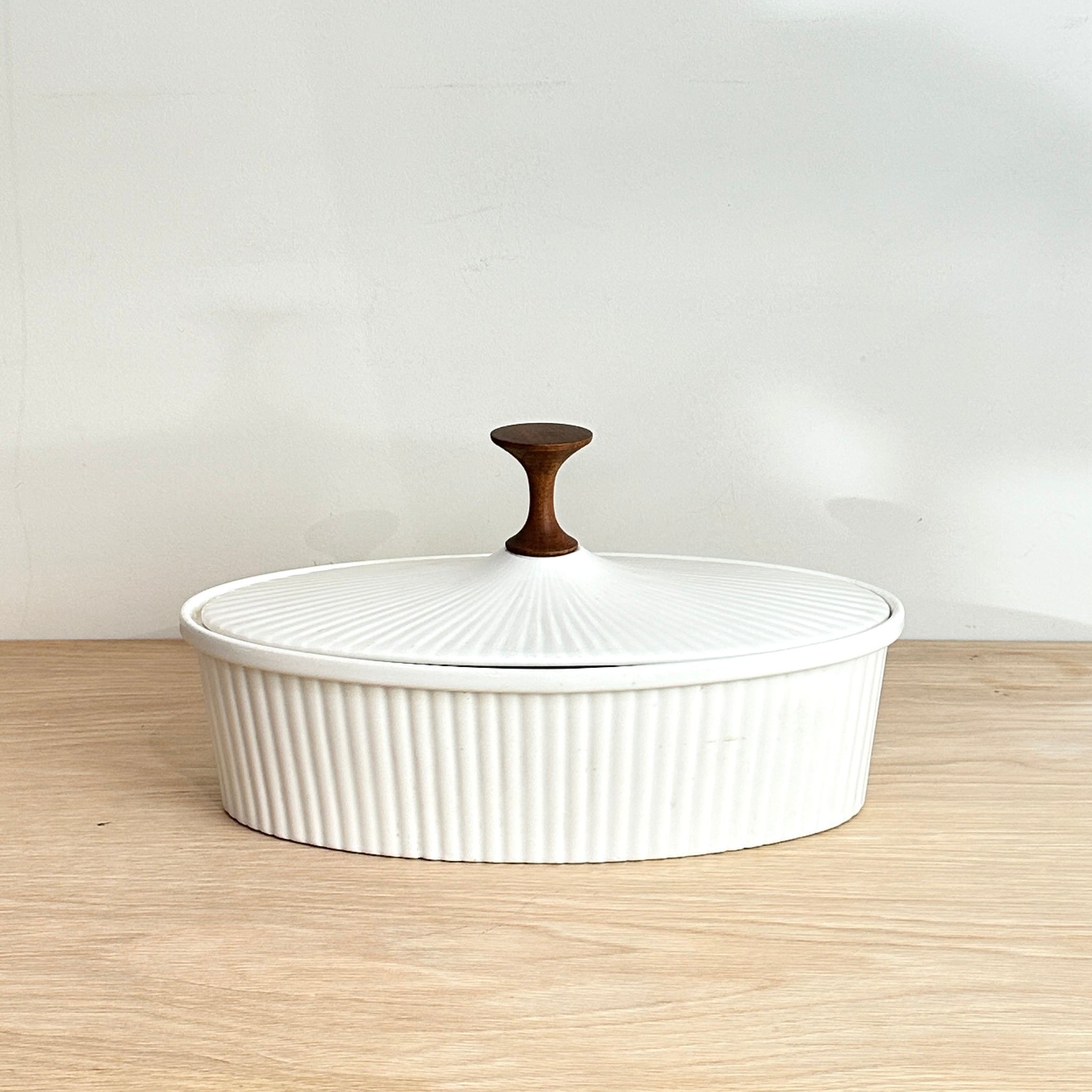 Oval Casserole with Teak Handle by Ernest Sohn Creations