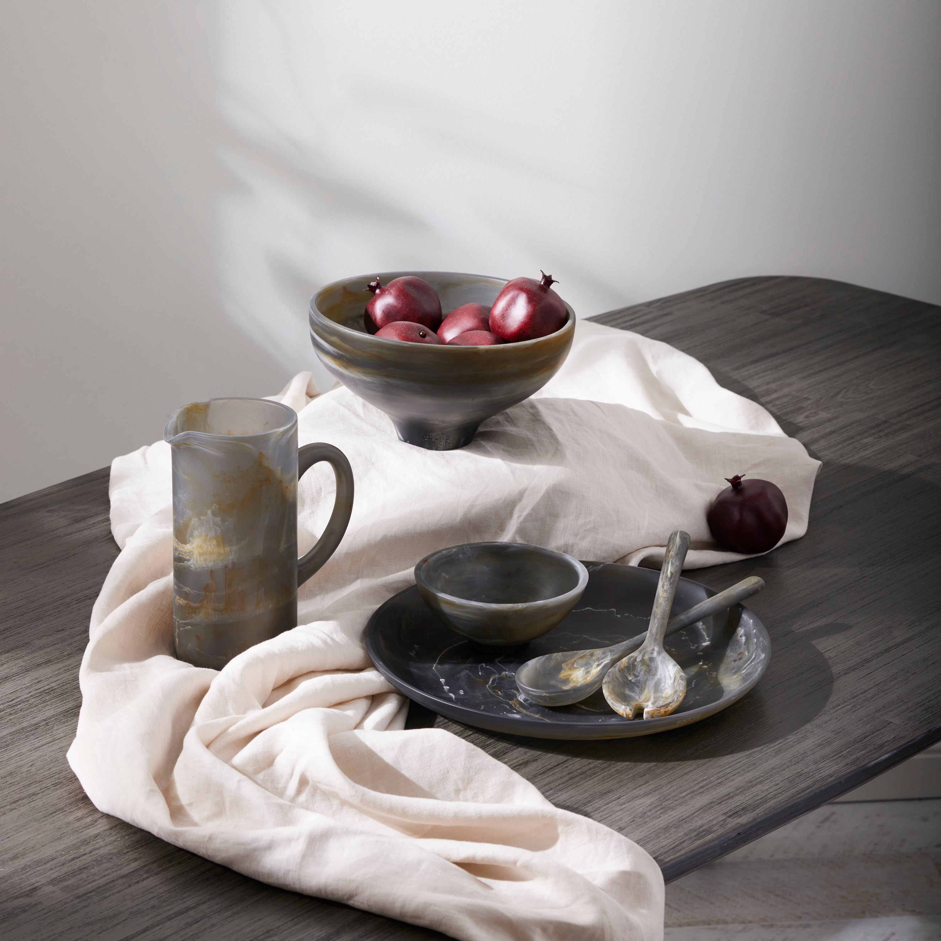 Aerial Resin Serving Platter - Green