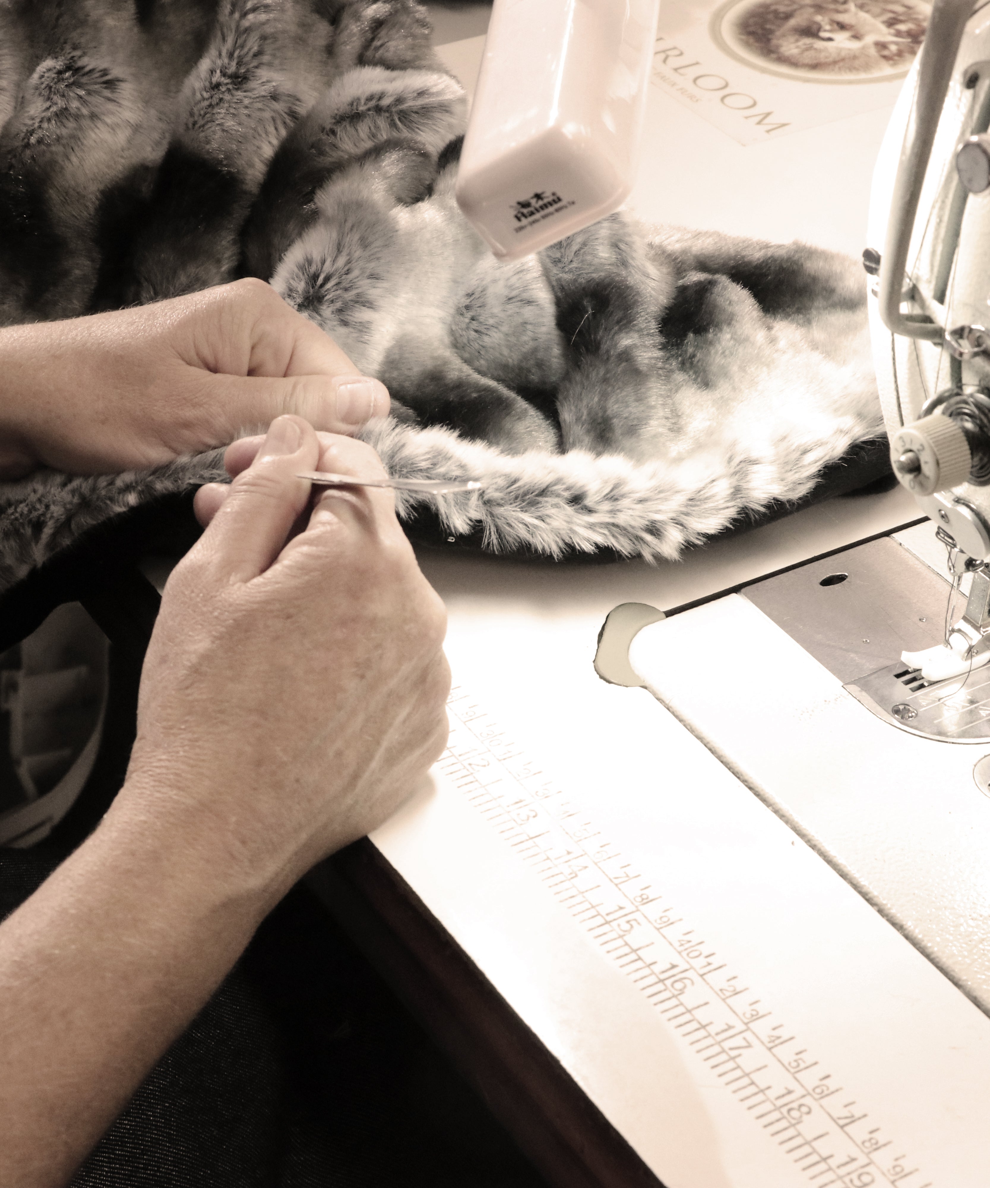 HEIRLOOM Valentina Faux Fur Cushion - Grey - 65cm