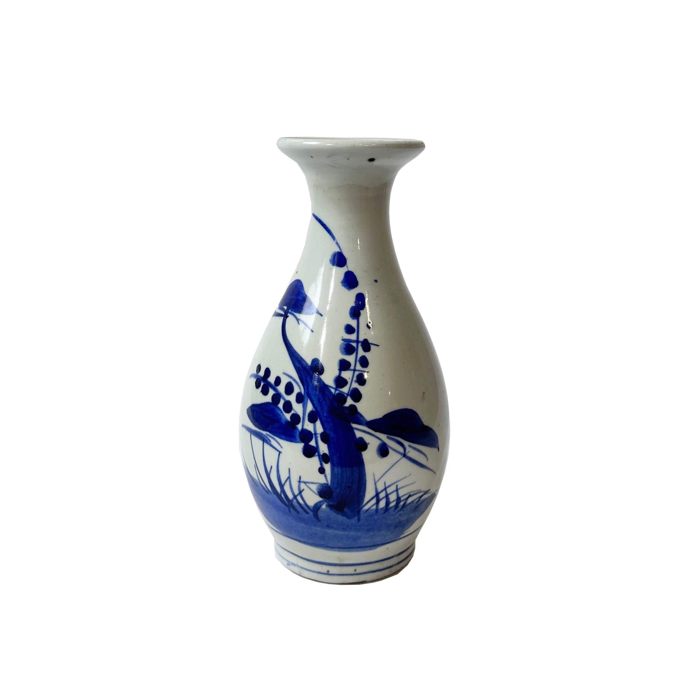 Antique Japanese Blue & White Tokkuri Sake Vase (Meiji Era) – 21.5cm | TOK001