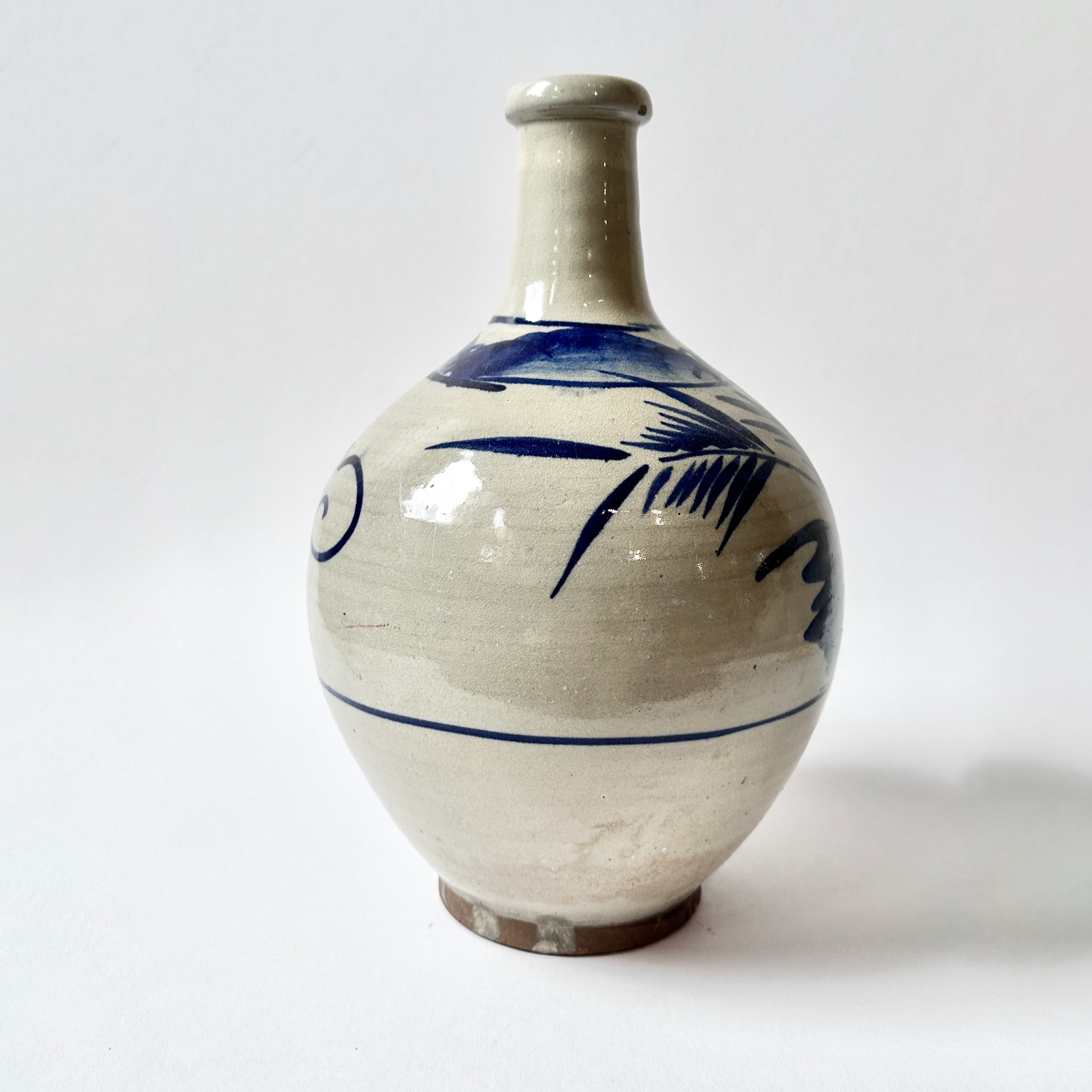 Antique Japanese Blue & White Tokkuri Sake Vase (Meiji Era) – 32cm | TOK003