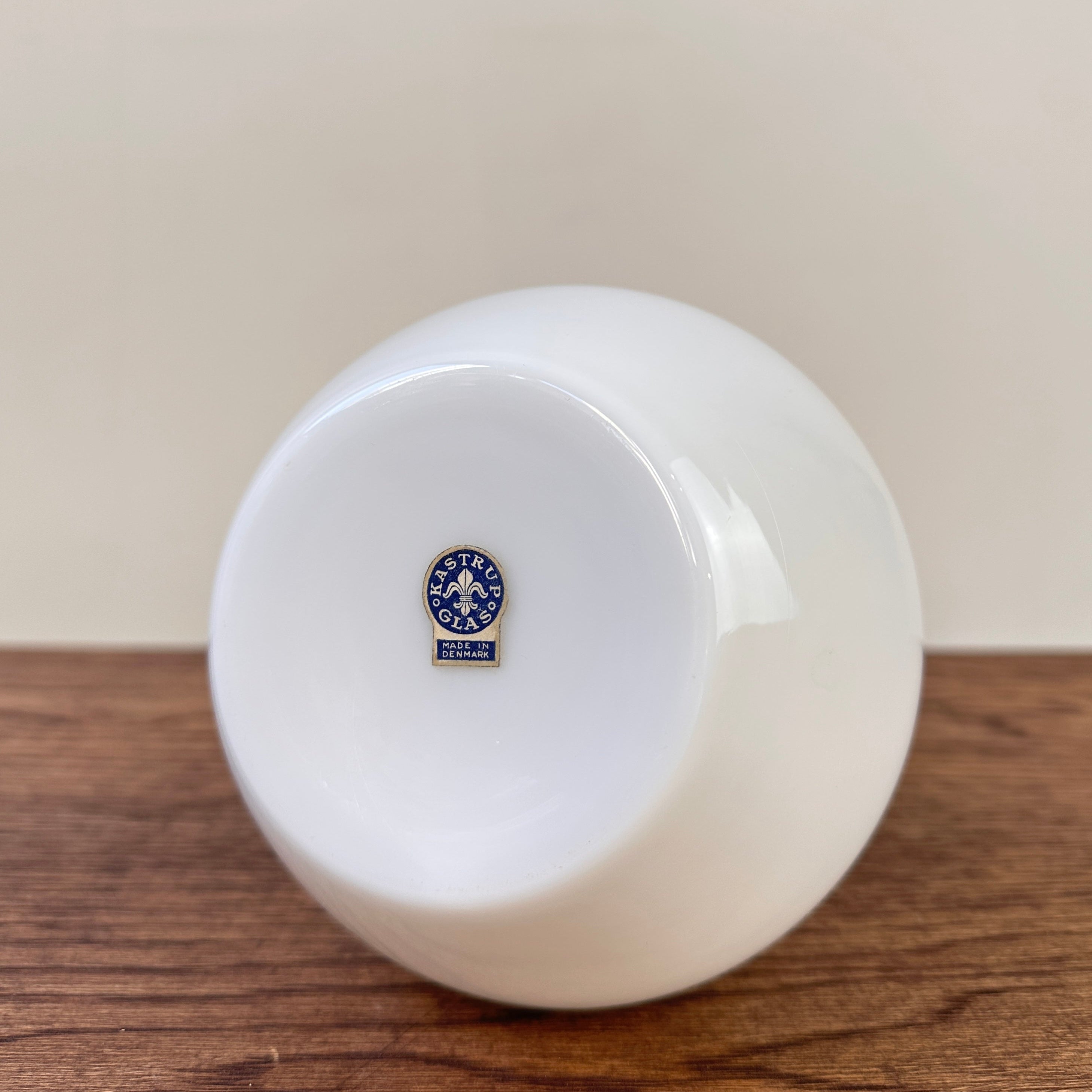 Vintage Kastrup Opaline Vase by Jacob Bang — Denmark, 1957