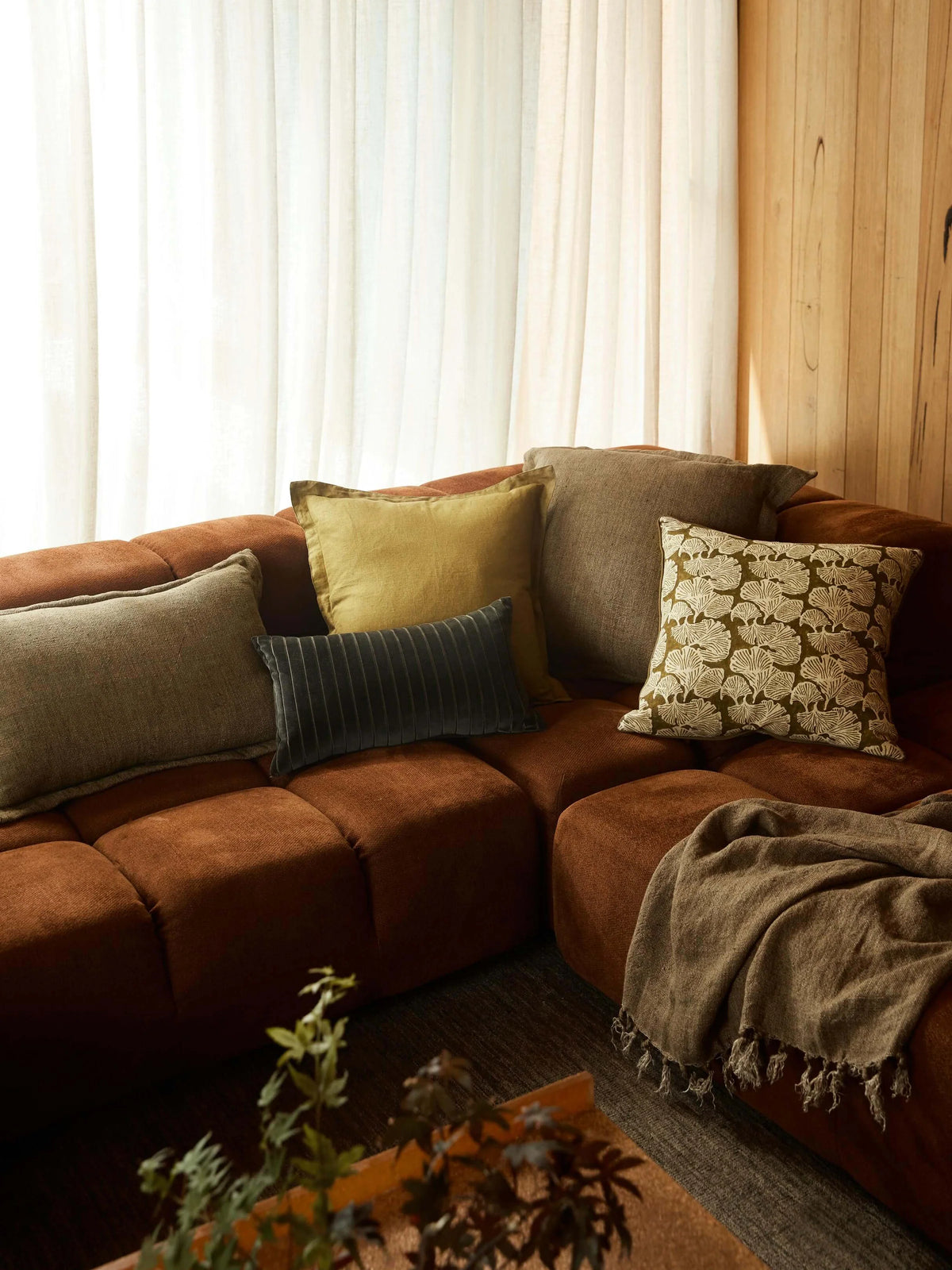 Easton Nori Velvet Mini Cushion 30 x 50cm