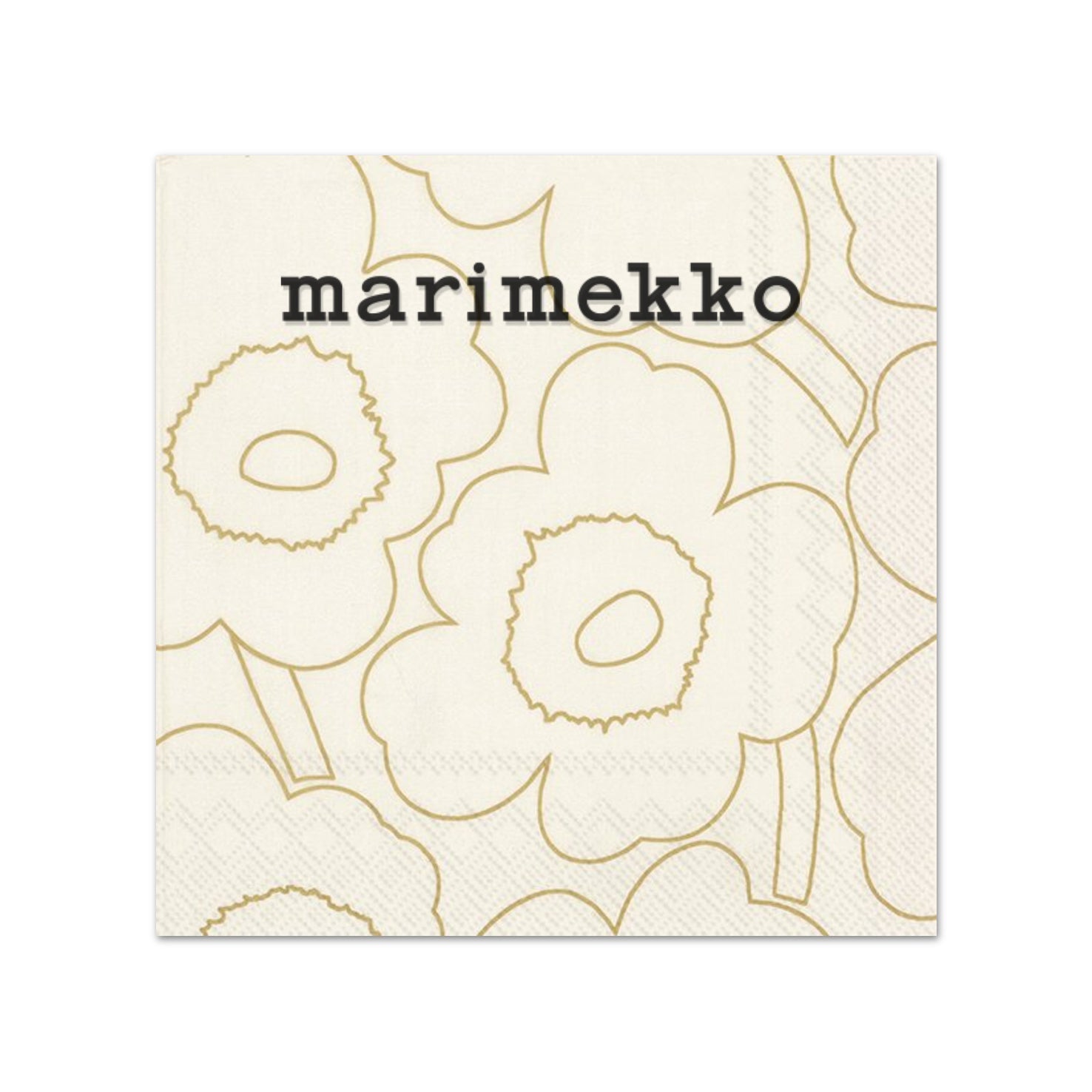 MARIMEKKO Paper Napkins - Piirto Unikko - Gold