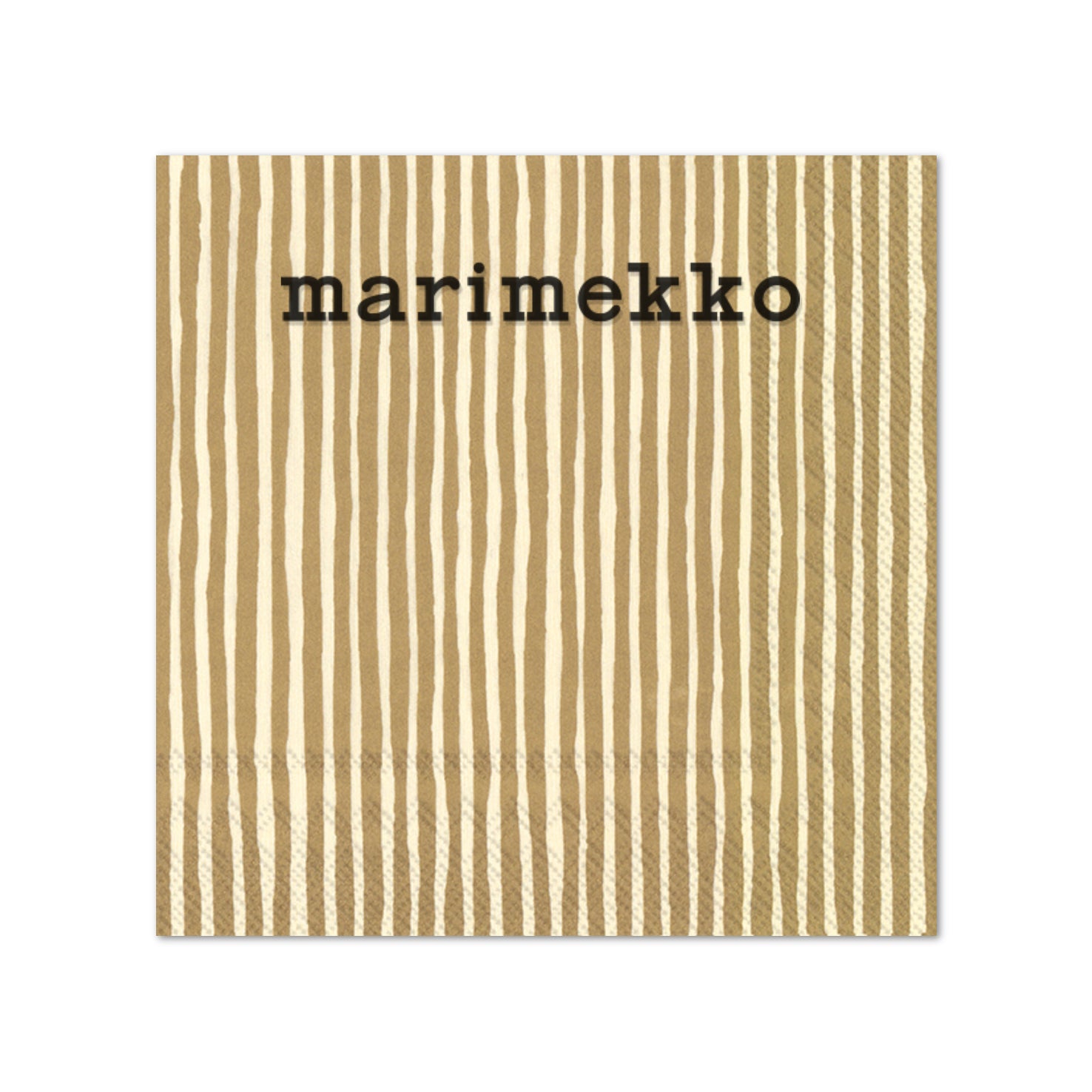 Marimekko Paper Napkin - Varvunraita - Gold