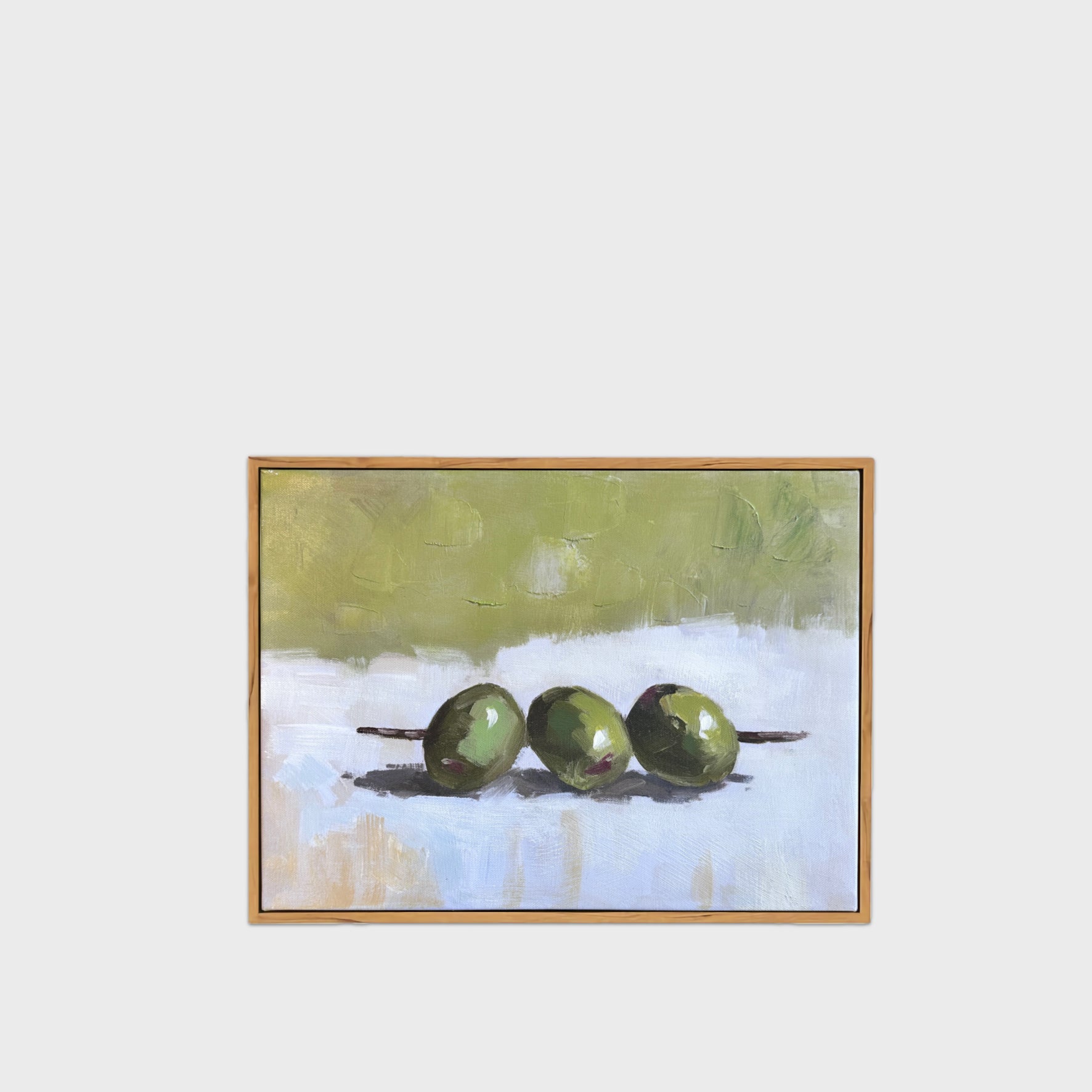 OLIVE Oil Painting 40x30cm Ash Colour Frame