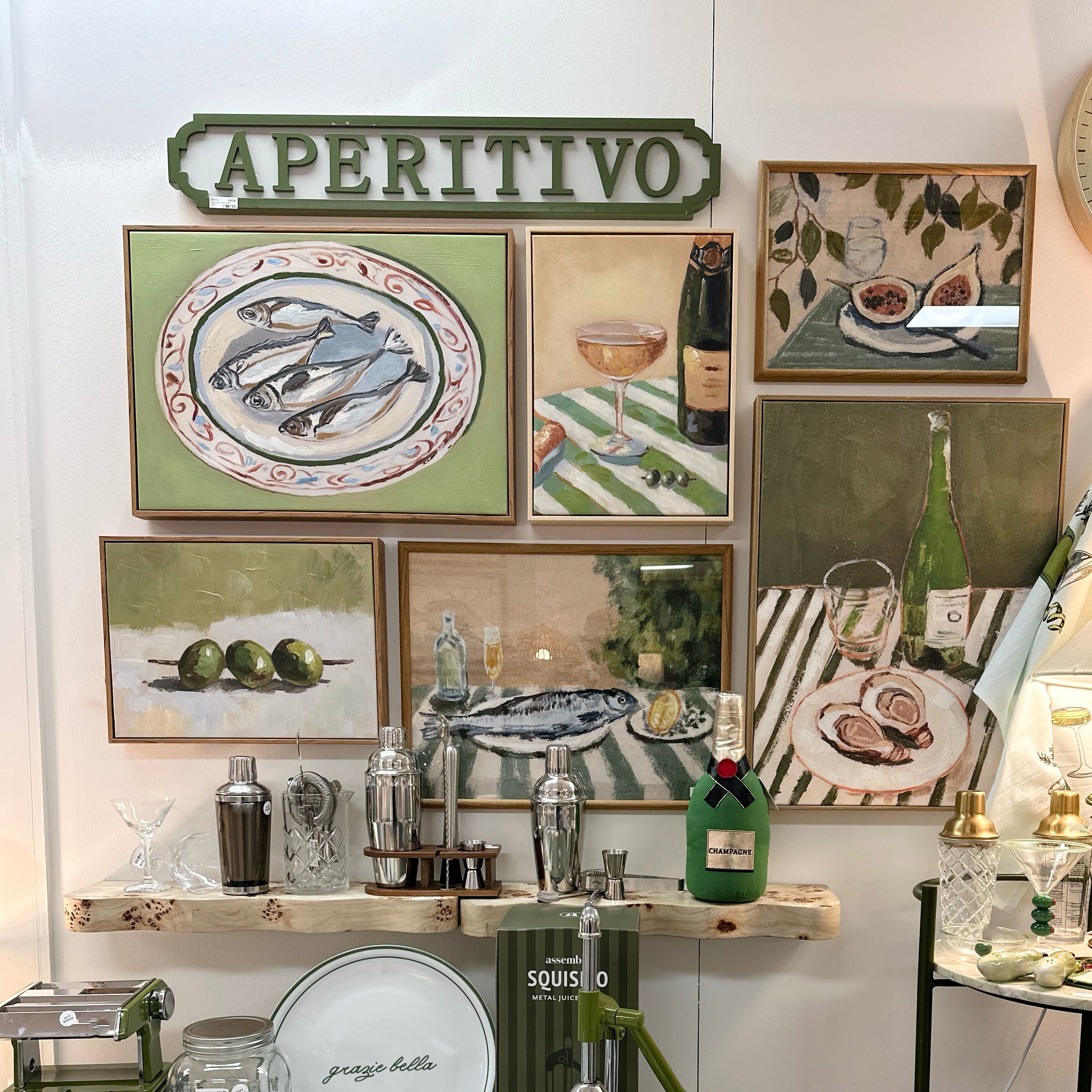 OLIVE Oil Painting 40x30cm Ash Colour Frame