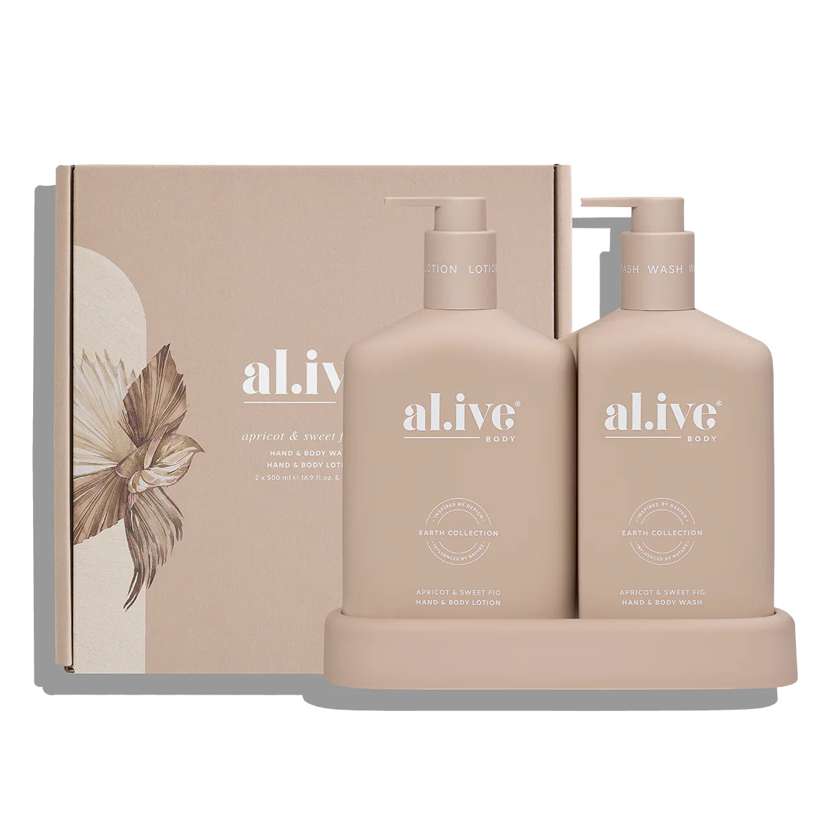 Wash & Lotion Duo +Tray - Apricot & Sweet Fig