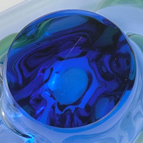 1960s Niagara Bowl by František Zemek for Sklarna Mstisov, Czechoslovakia