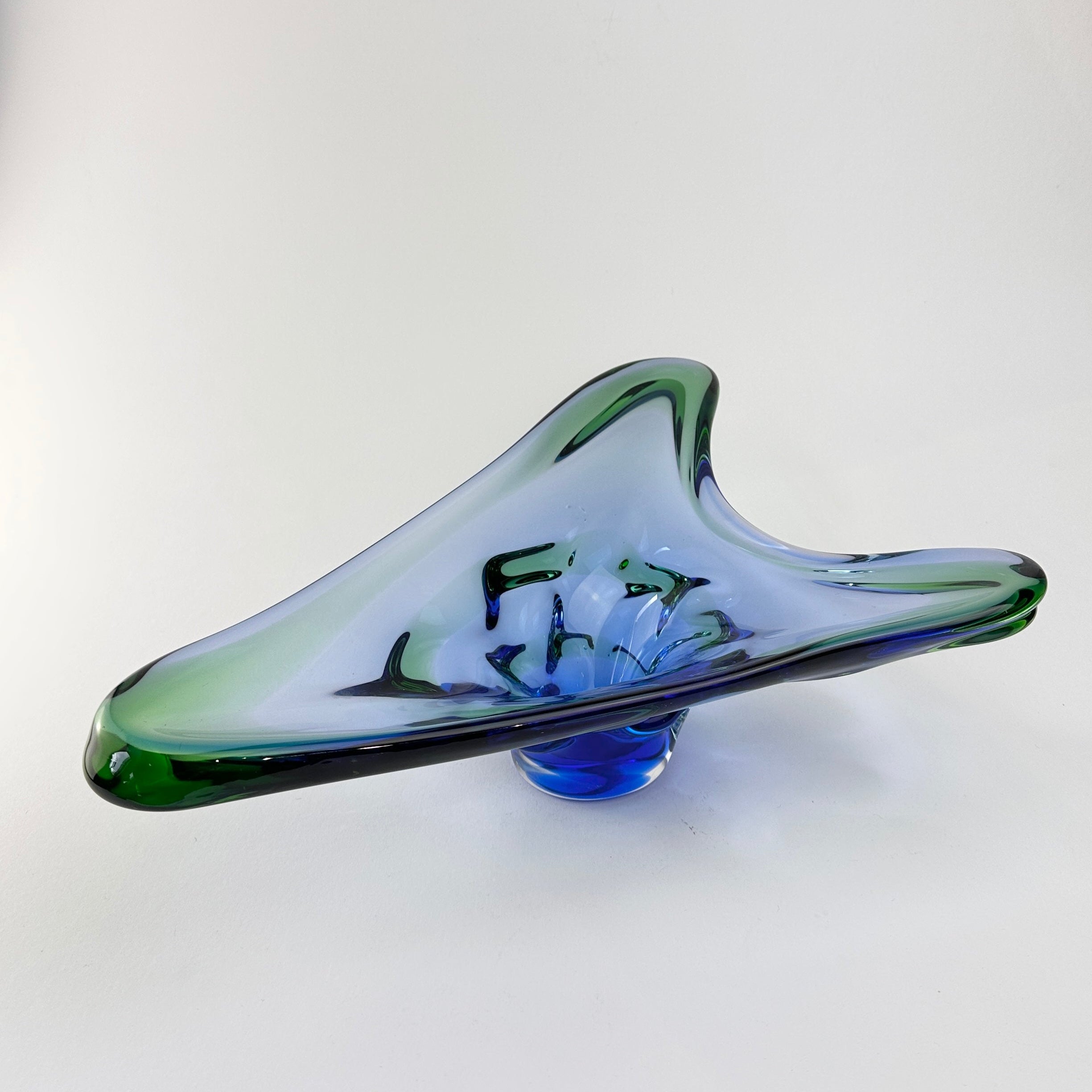 1960s Niagara Bowl by František Zemek for Sklarna Mstisov, Czechoslovakia