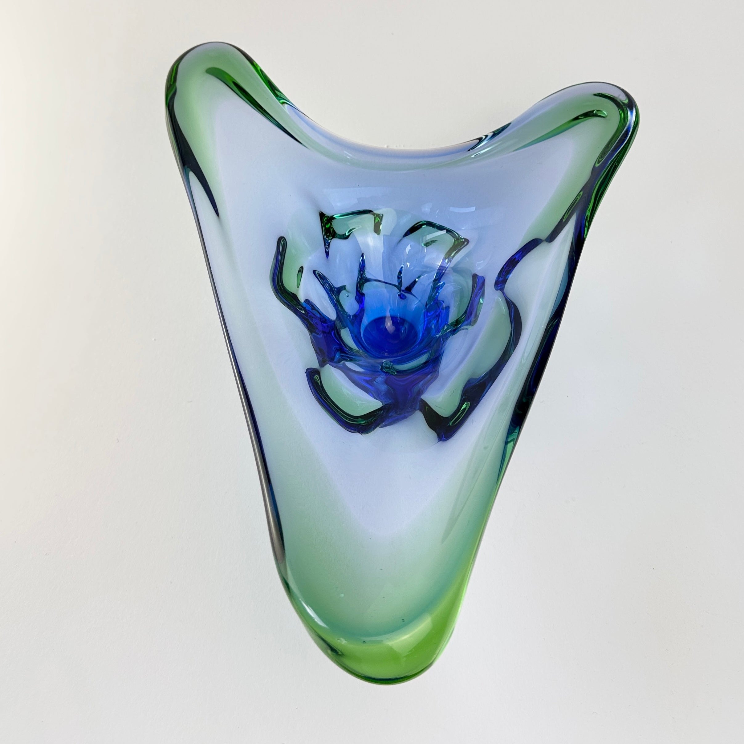 1960s Niagara Bowl by František Zemek for Sklarna Mstisov, Czechoslovakia