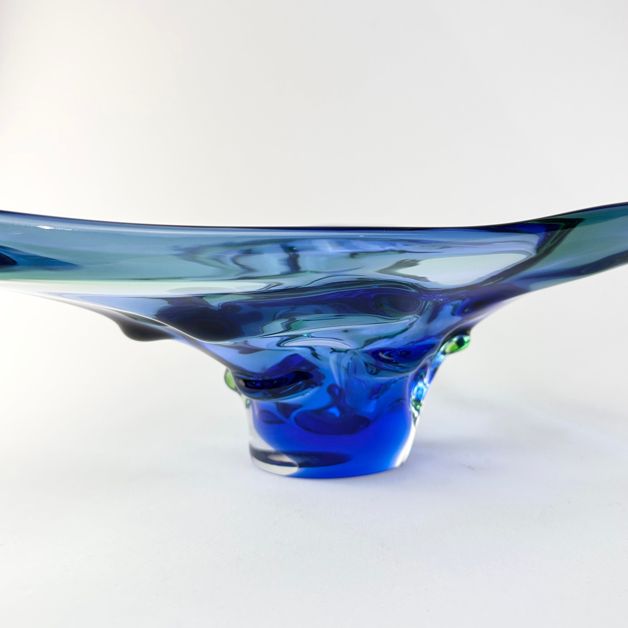 1960s Niagara Bowl by František Zemek for Sklarna Mstisov, Czechoslovakia