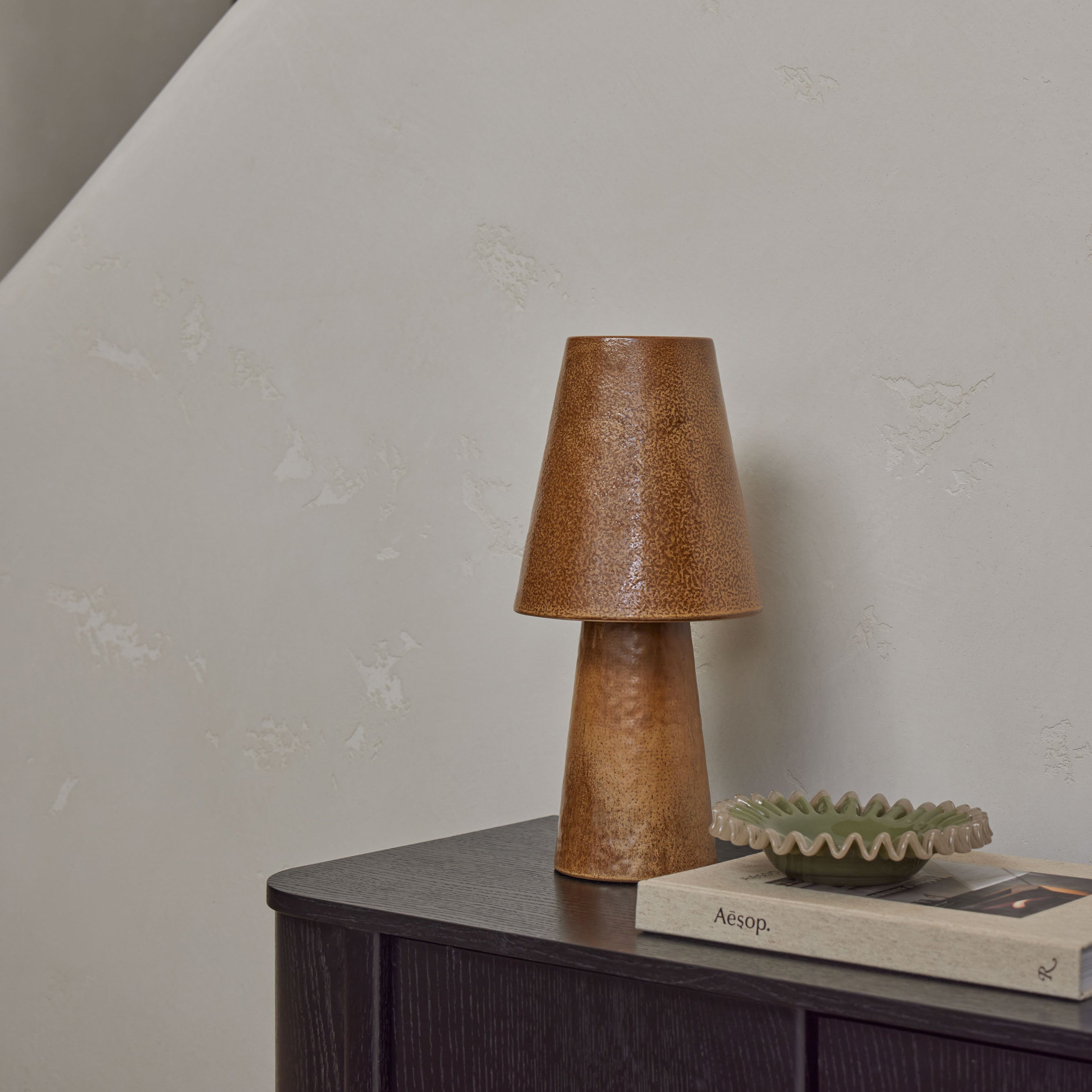 Nora Ceramic Table Lamp - Rust
