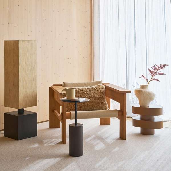 UNC Ovaali Metal Side Table - Golden Brown