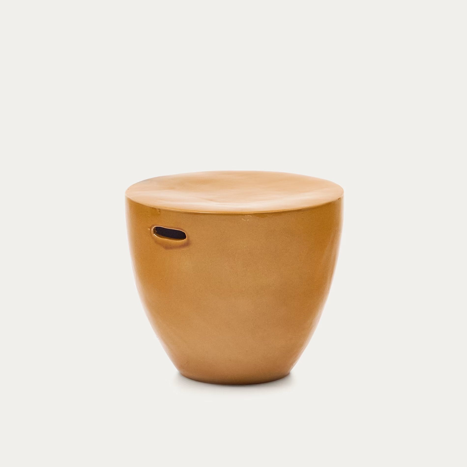 Oster Mustard Ceramic Stool - Indoor & Outdoor