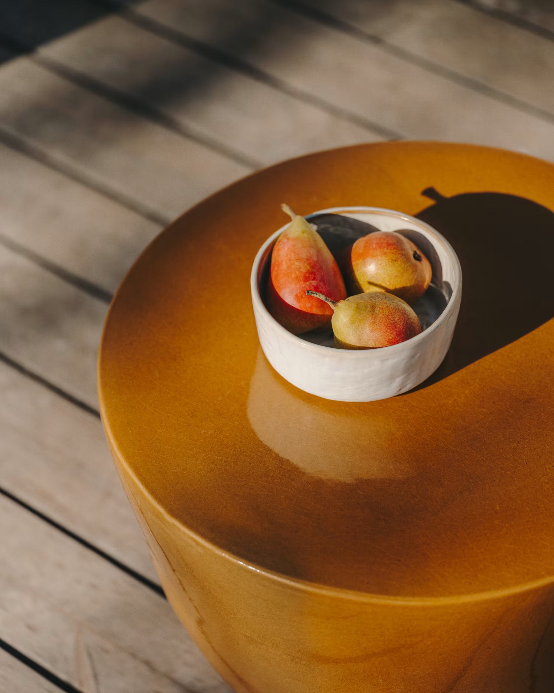 Oster Mustard Ceramic Stool - Indoor & Outdoor
