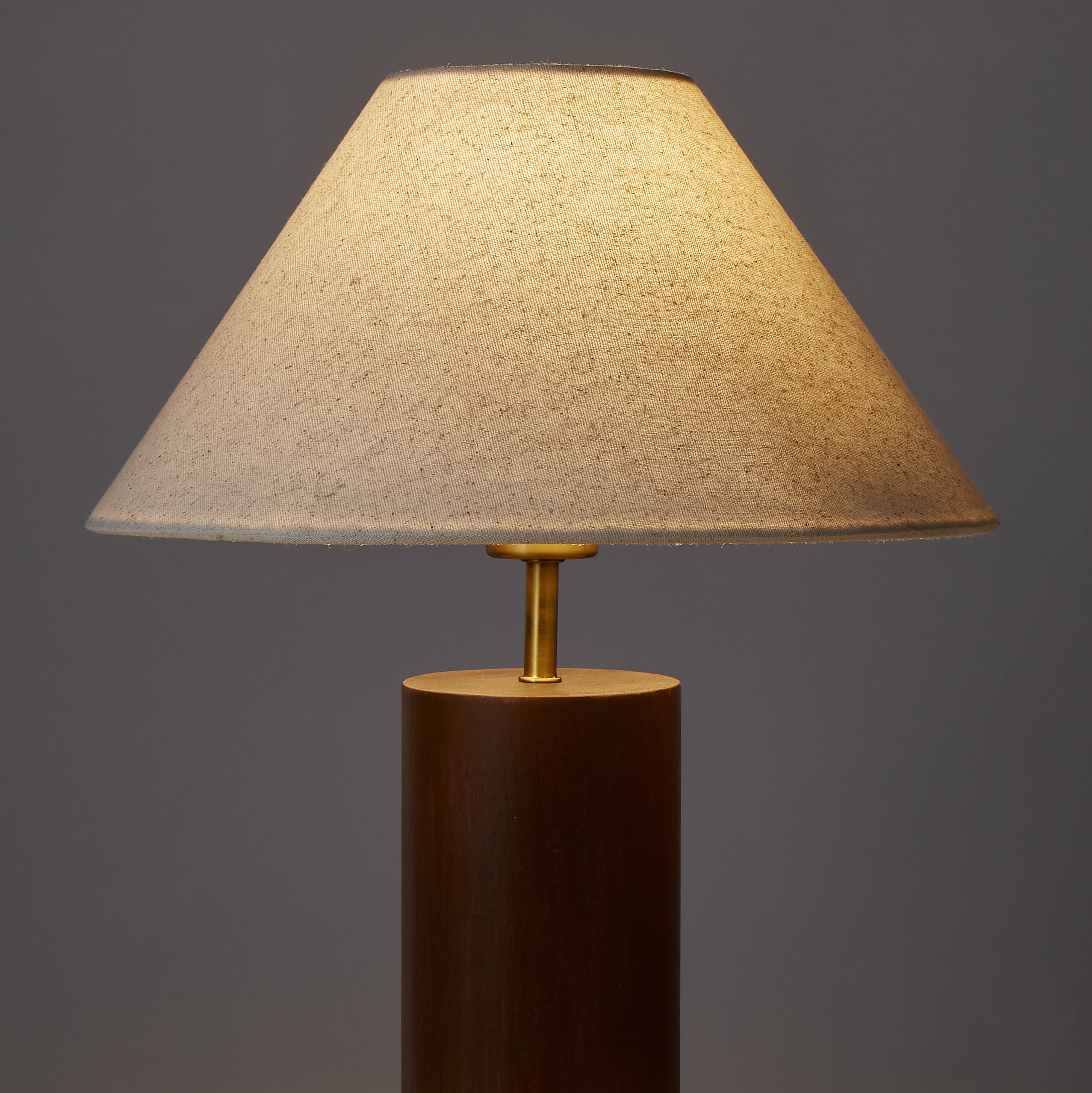 Percival Table Lamp - Walnut & Linen
