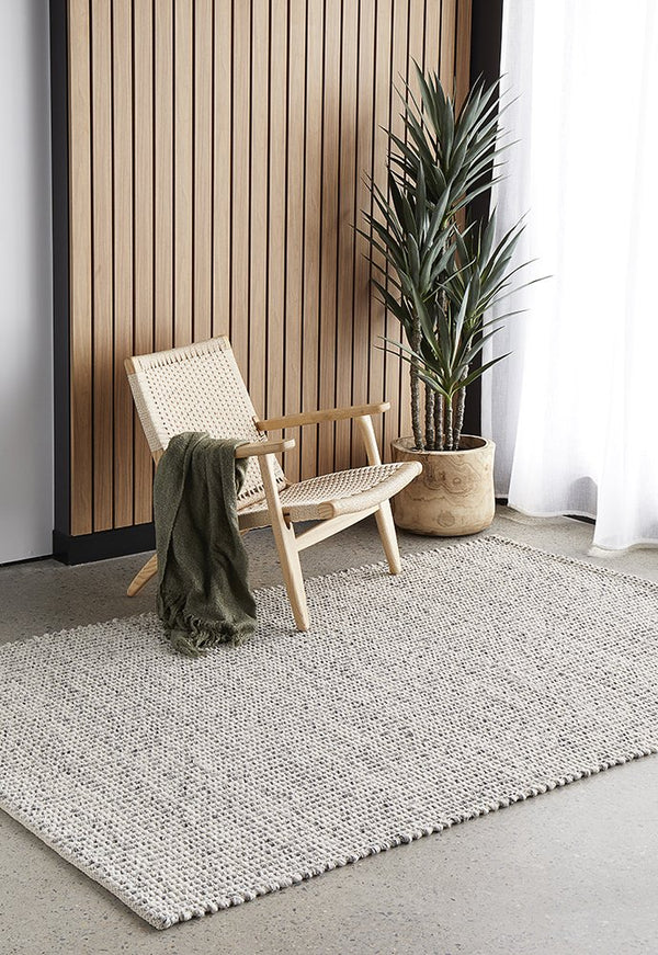 Riba 300 Rug - Grey Wool Rug Rodwell and Astor