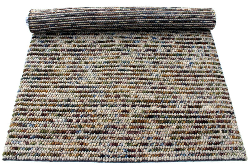 Rosella Hand Braided Wool Rug - Green Multi Rodwell and Astor Modern Eclectic Style