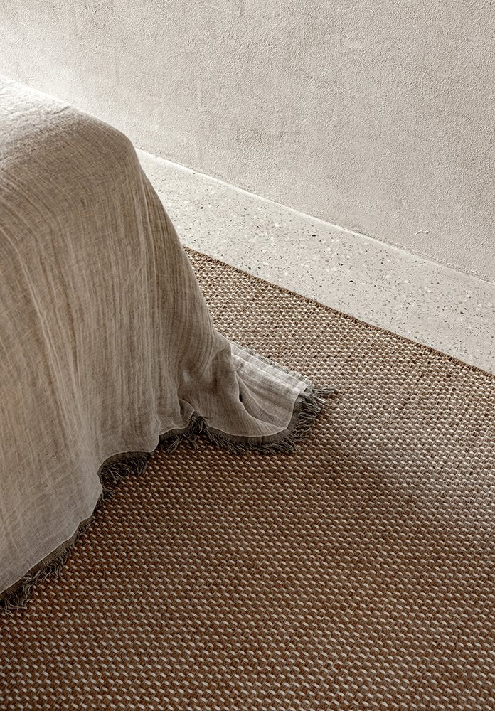 Bark Wool Flatweave Rug - Walnut