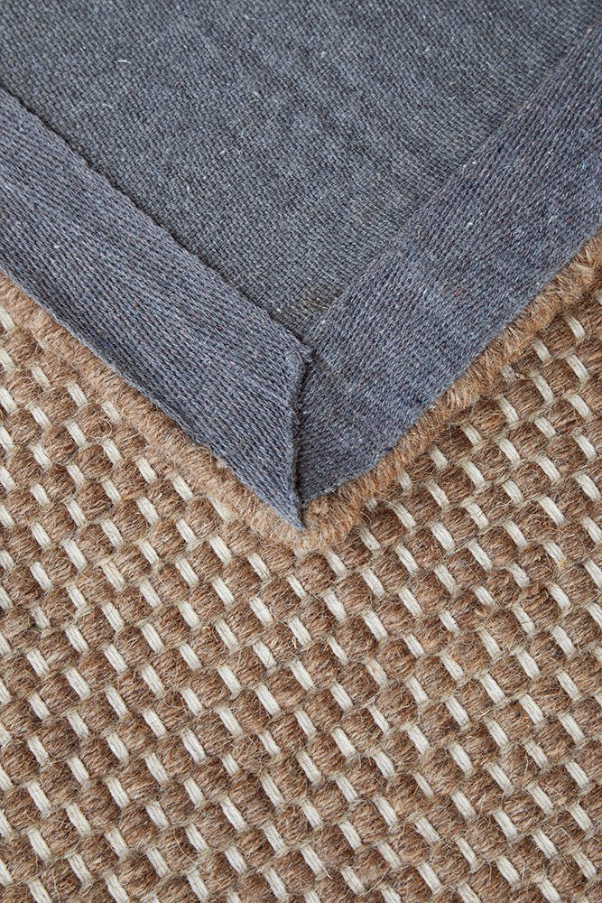 Bark Wool, Flatweave Runner - Walnut