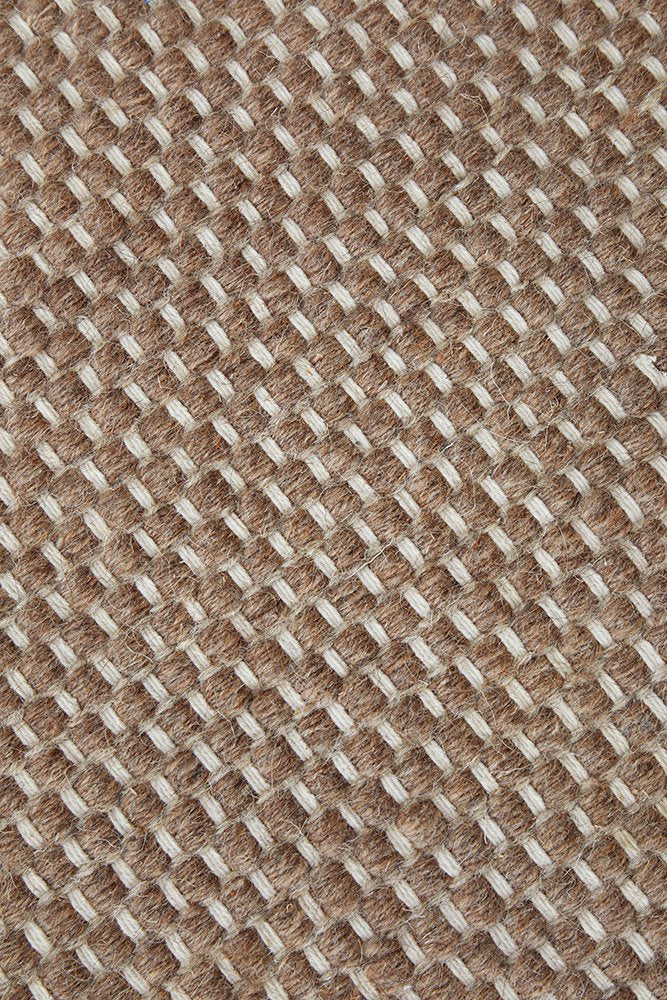 Bark Wool Flatweave Rug - Walnut