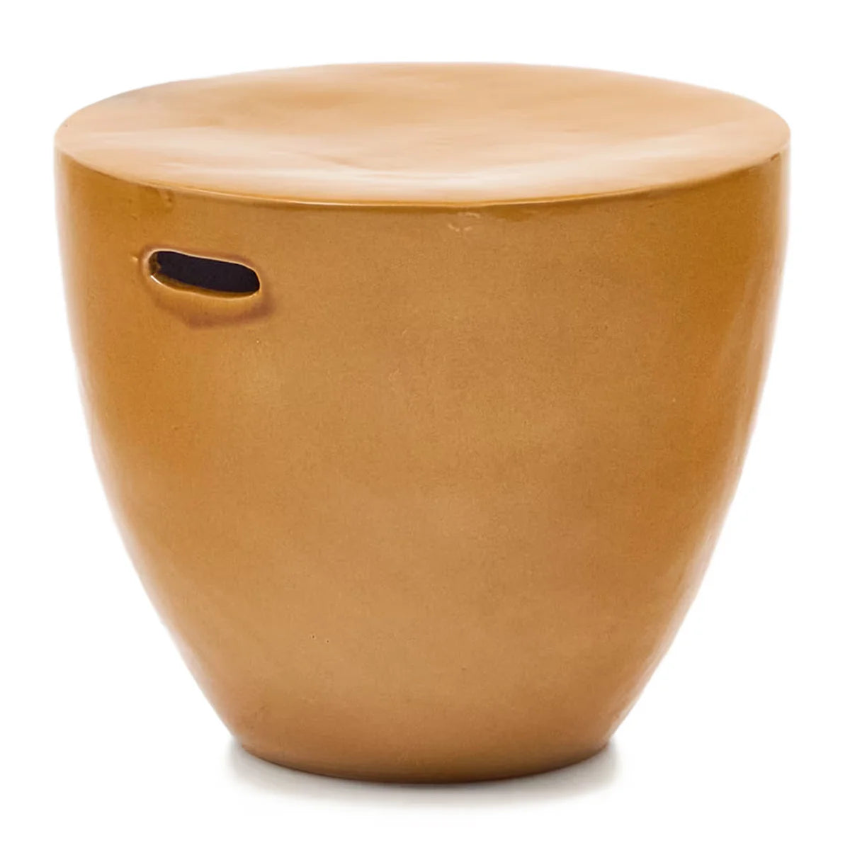 Oster Mustard Ceramic Stool - Indoor & Outdoor