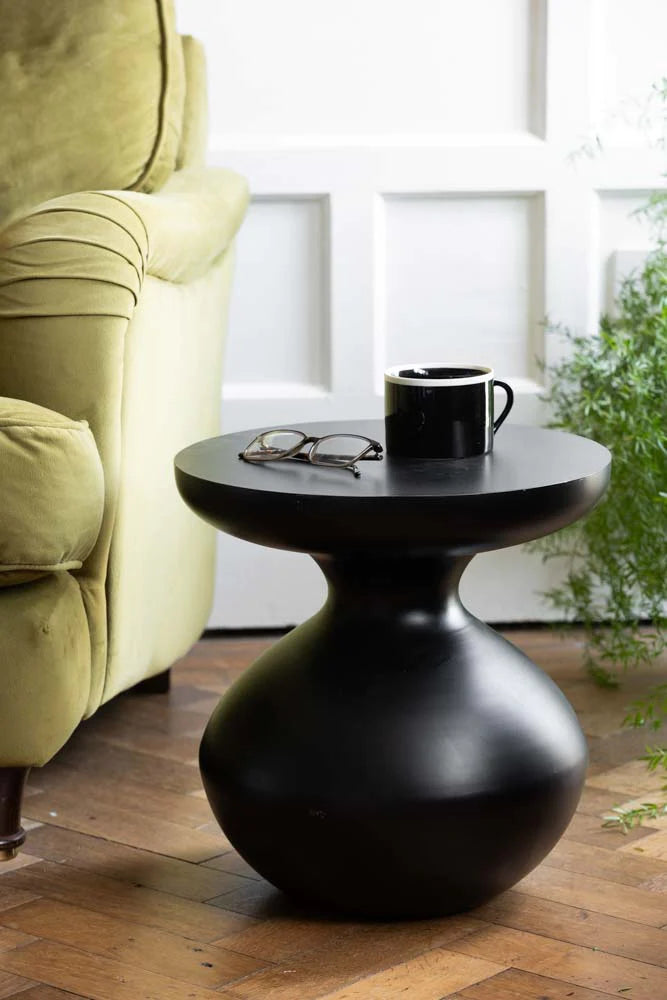 UNC Tummy Side Table - Black Rodwell and Astor