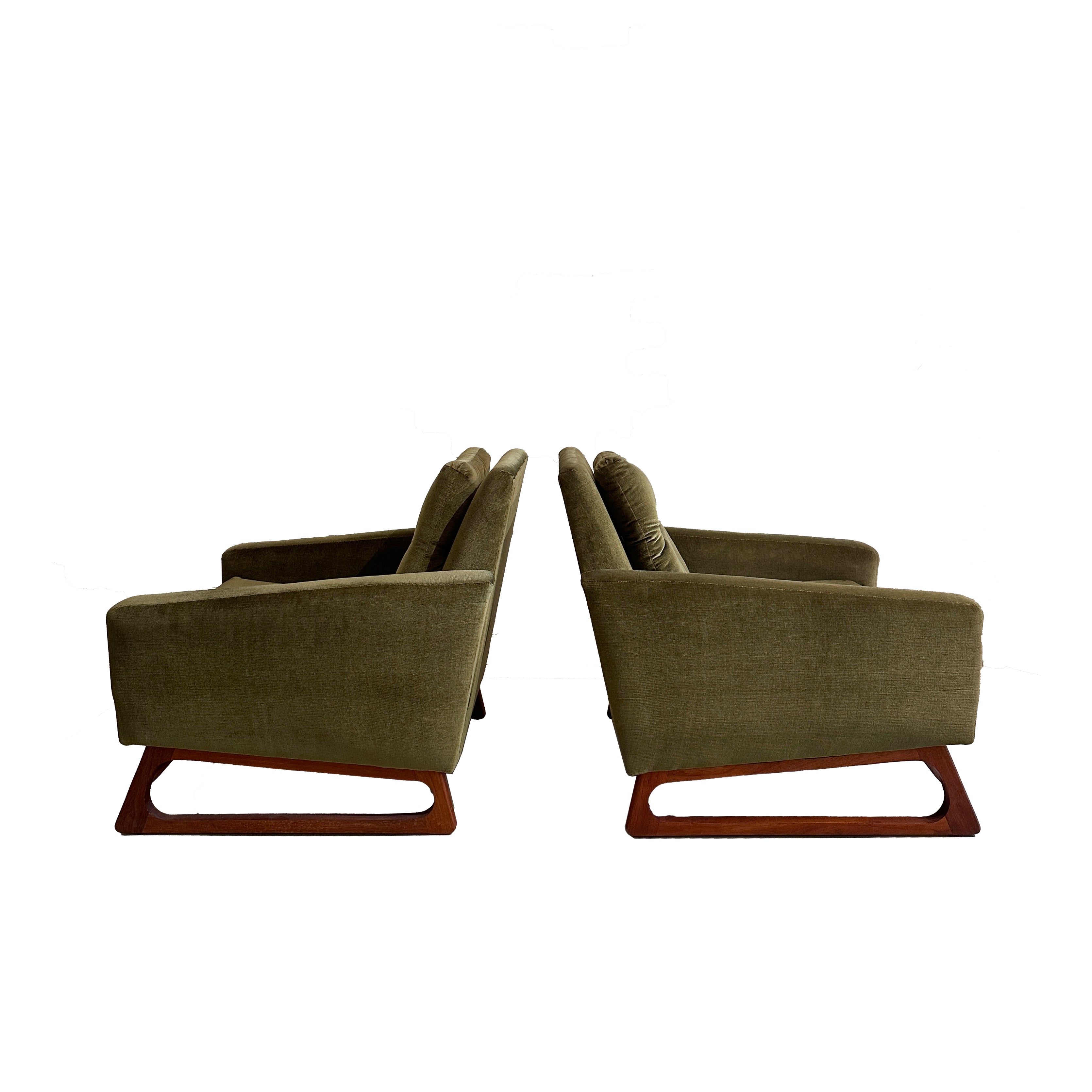 1960s Vintage Easden Style Armchairs - Green Velvet