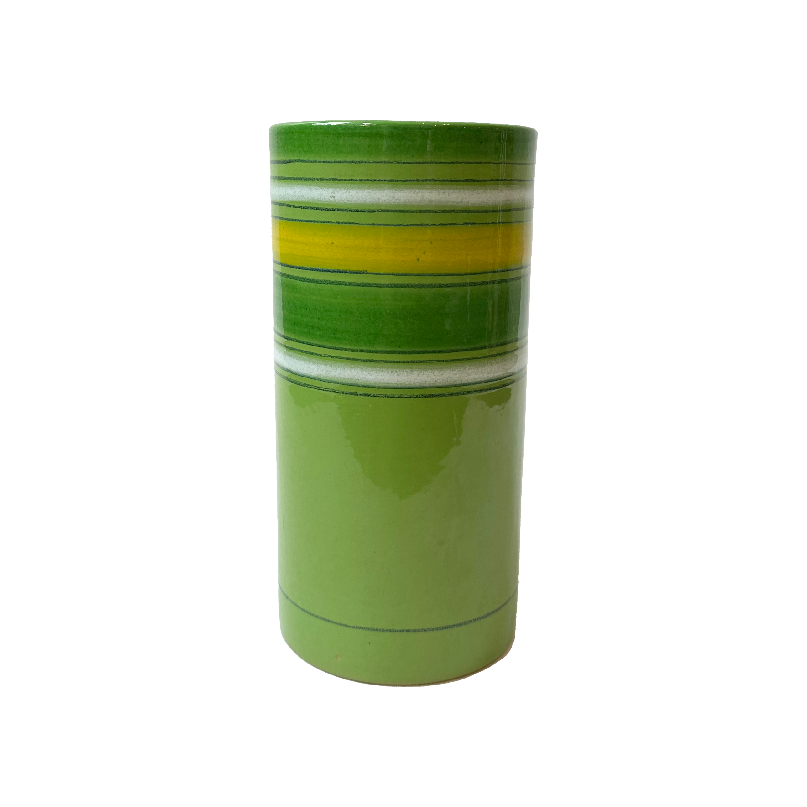 Vintage Fascia Colorate Vase — Attributed to Aldo Londi for Bitossi, Italy