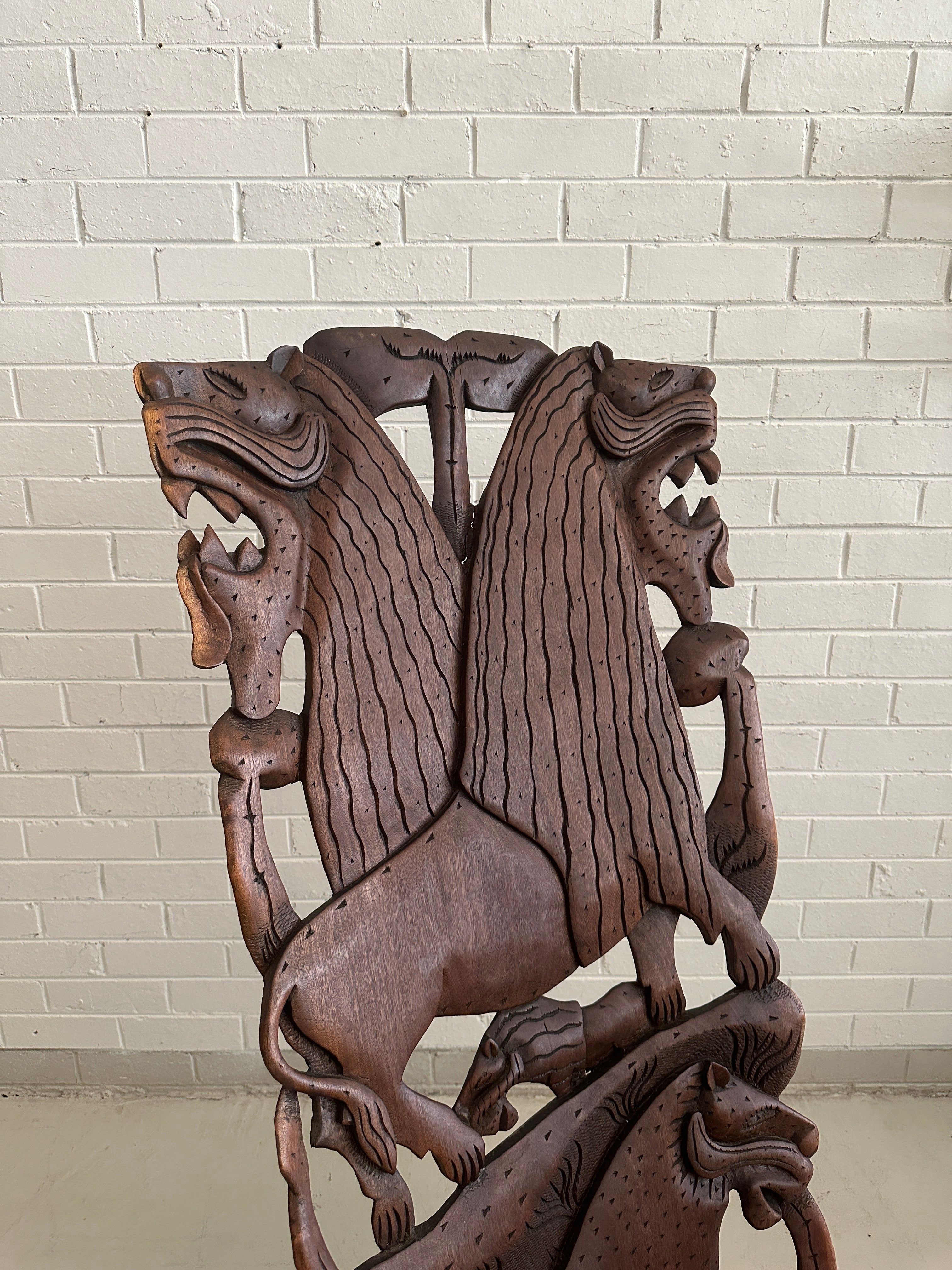 Carved Wooden Malawi Chief's Chair – African Blackwood