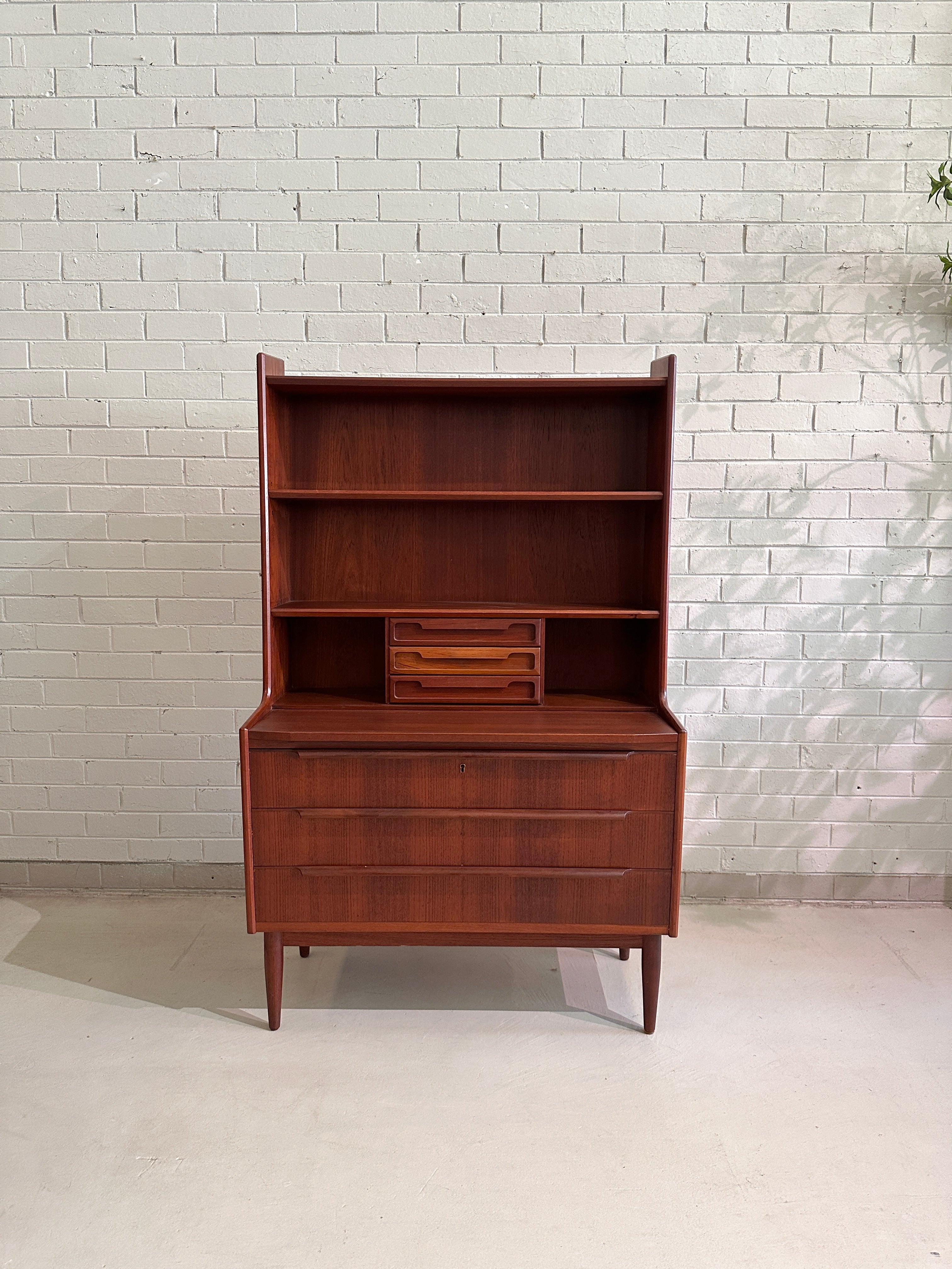 Vintage 1960s BRDR Teak Secretaire Desk
