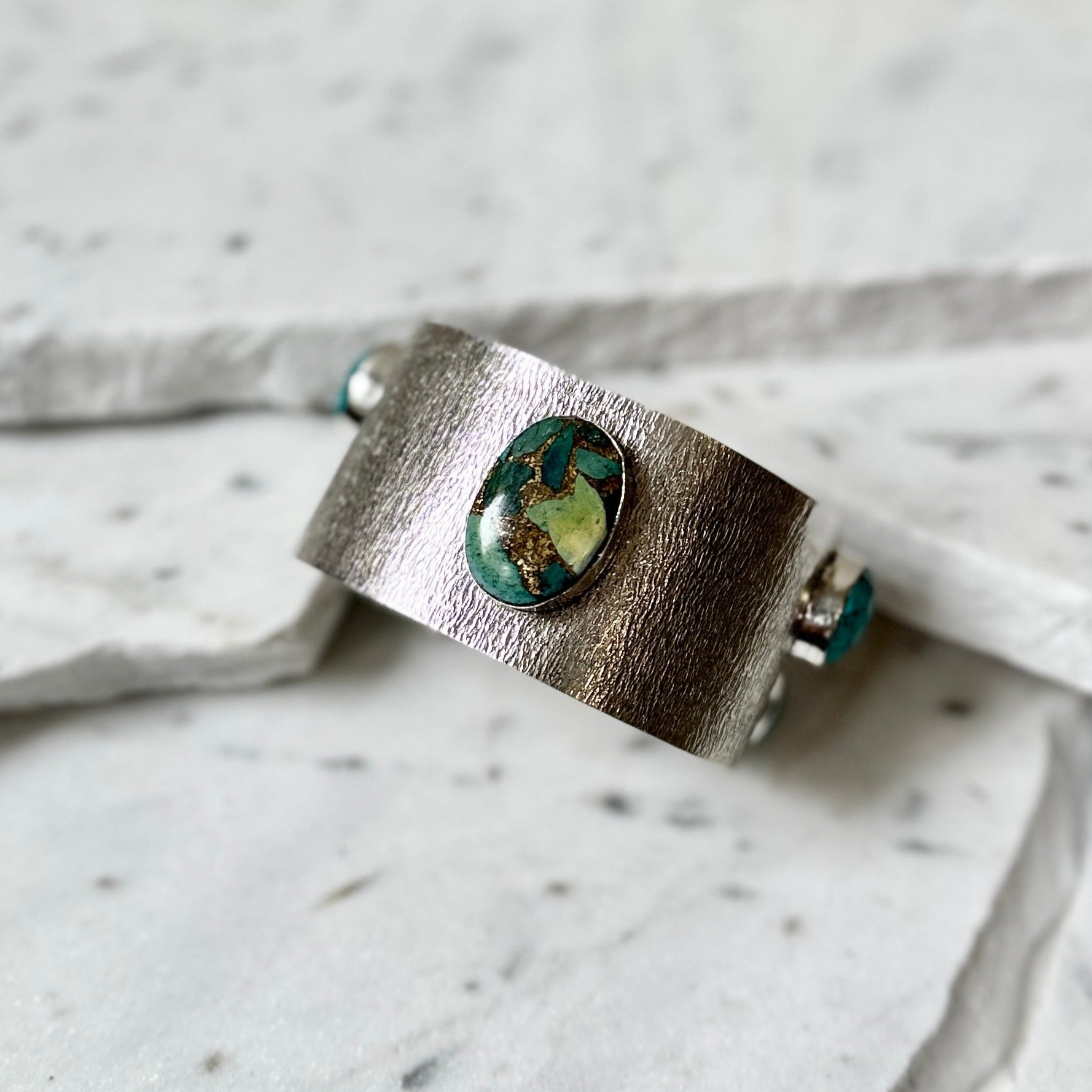 Vintage Turquoise and Silver Cuff