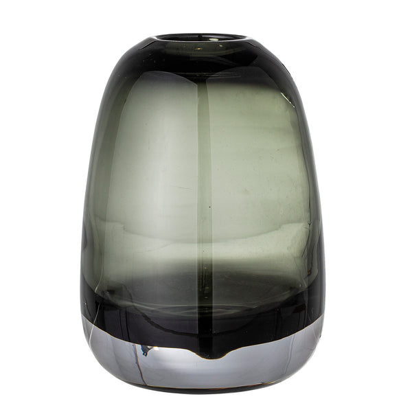 BLOOMINGVILLE Adjo Grey Glass Vase Rodwell and Astor Modern Eclectic Style Wedding Gifts Presents Brunswick Melbourne