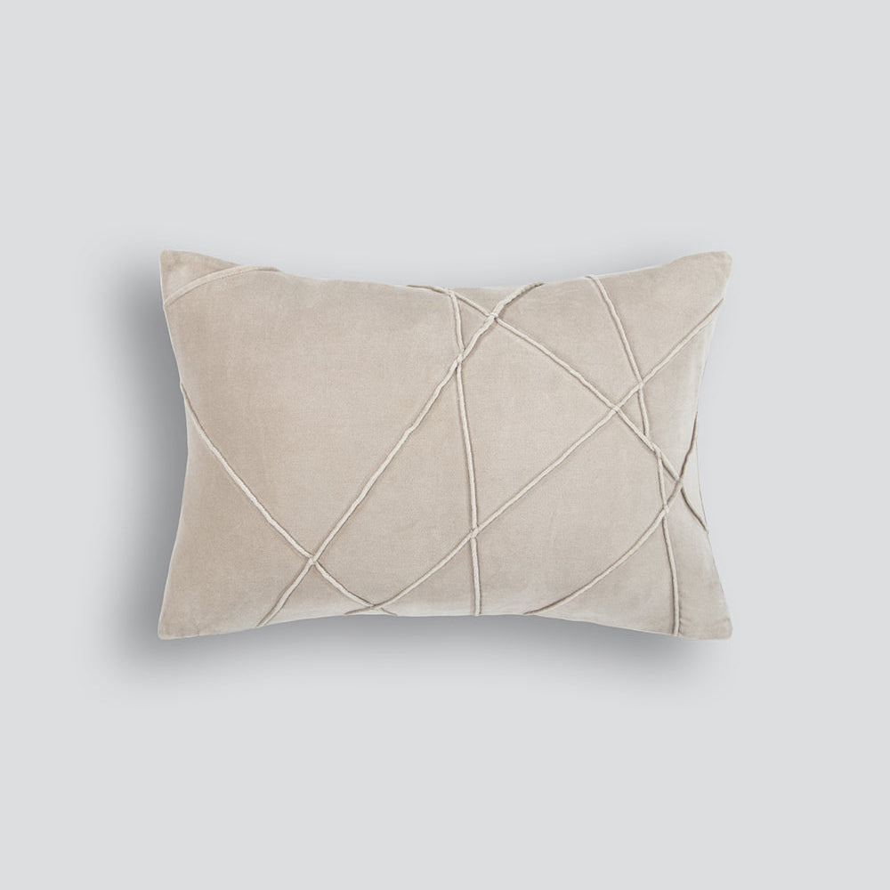 Alba Velvet Cushion - Ecru 35 x 50cm