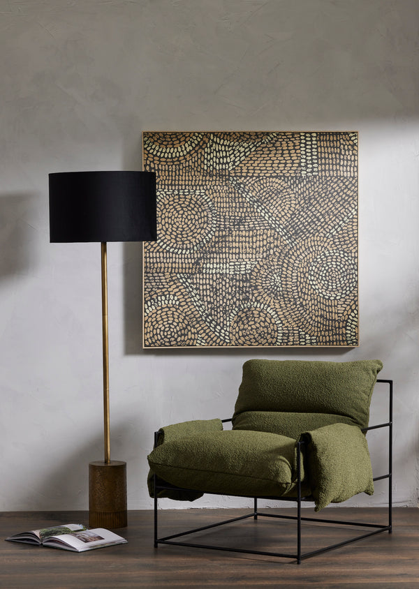 Black Velvet Bronzed Floor Lamp - Rodwell and Astor Brunswick 