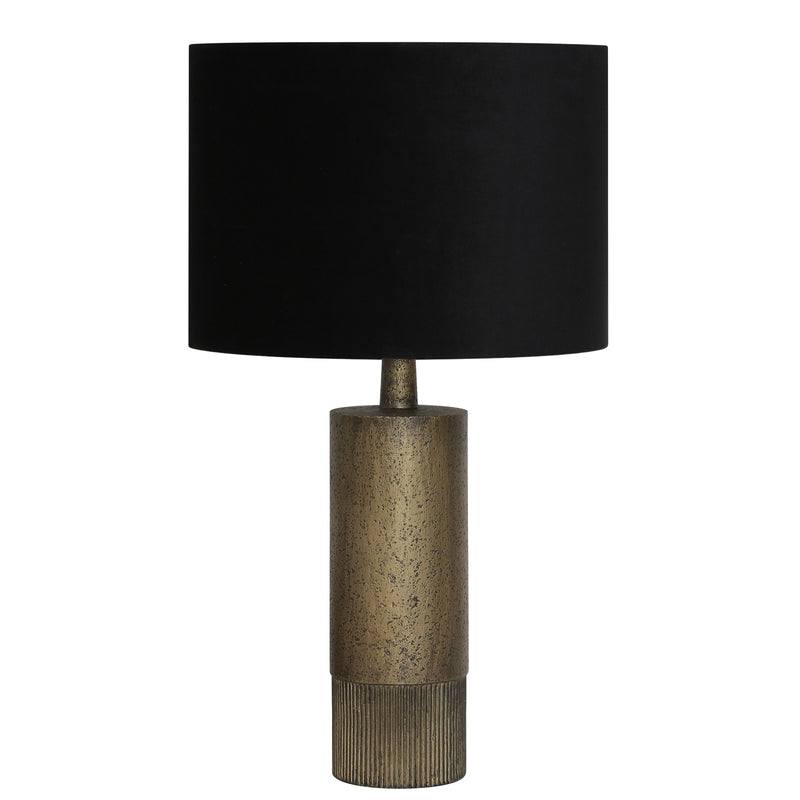 Black Velvet Bronzed Table Lamp Rodwell and Astor Modern Eclectic Style Brunswick Melbourne