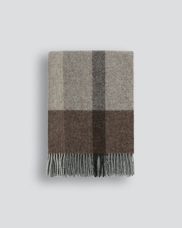 Rodwell and Astor BAYA Brunswick Throw - 100% New Zealand Wool Throw - Bracken