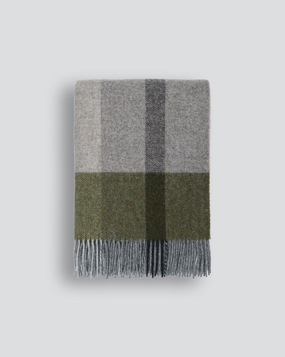 Brunswick Throw - 100% New Zealand Wool Throw - Olive