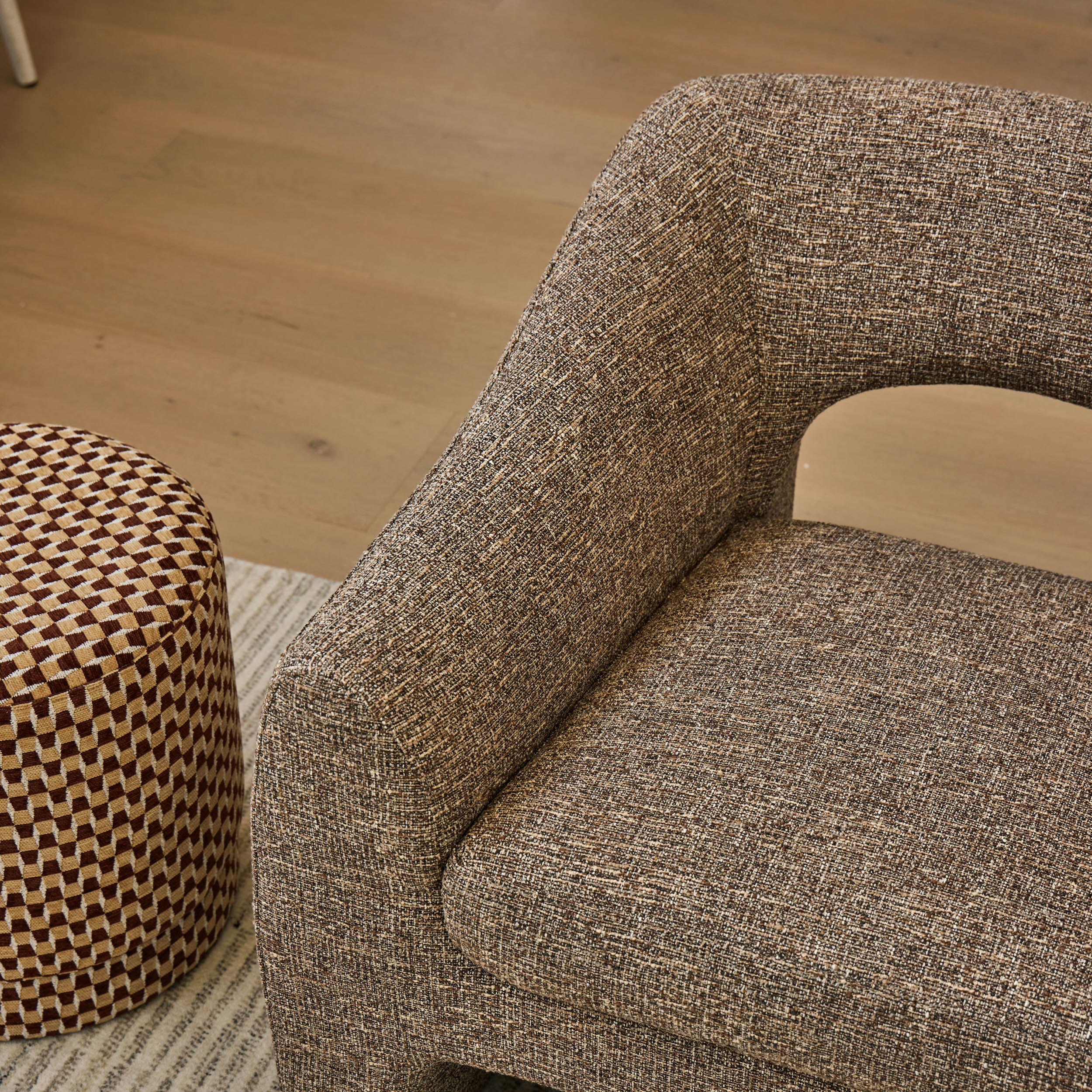 Clark Stool - Brown & Mustard