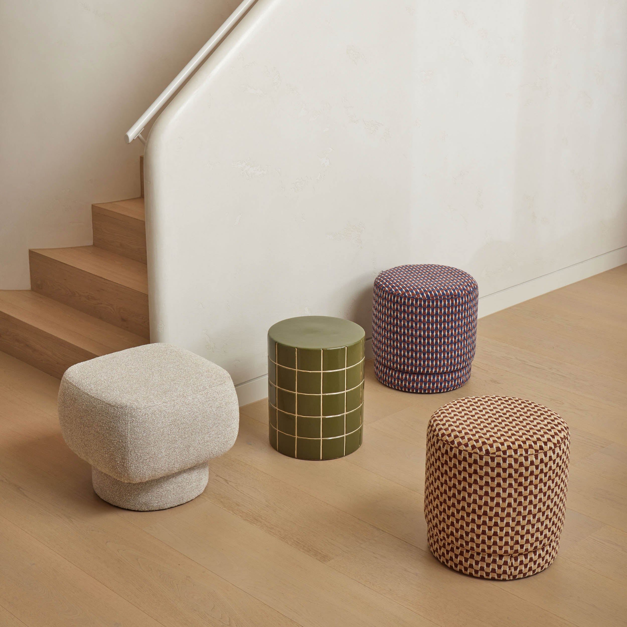 Clark Stool - Brown & Mustard