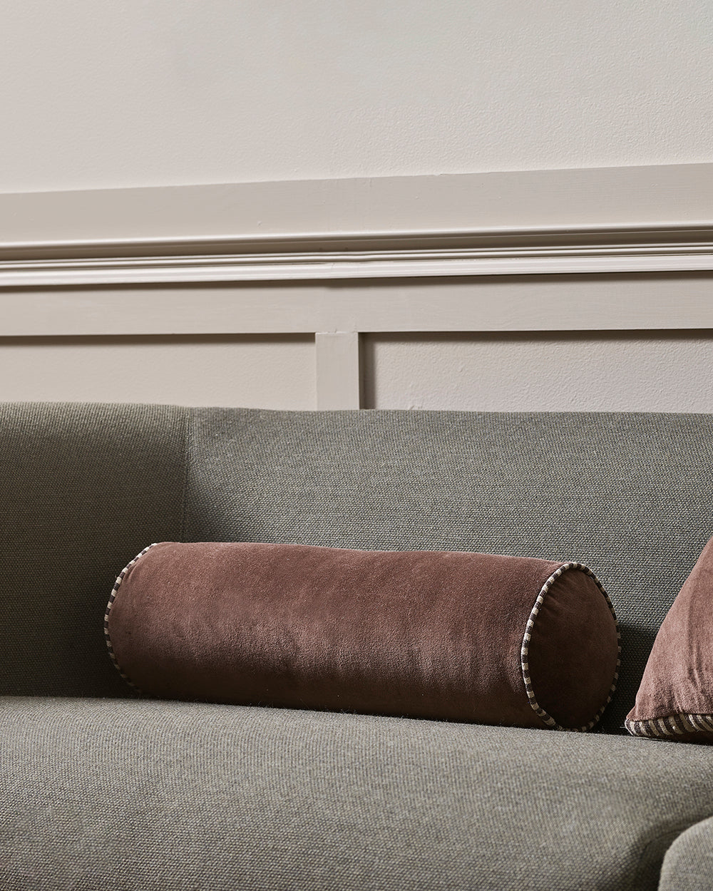 Elliot Bolster Cushion - Chocolate