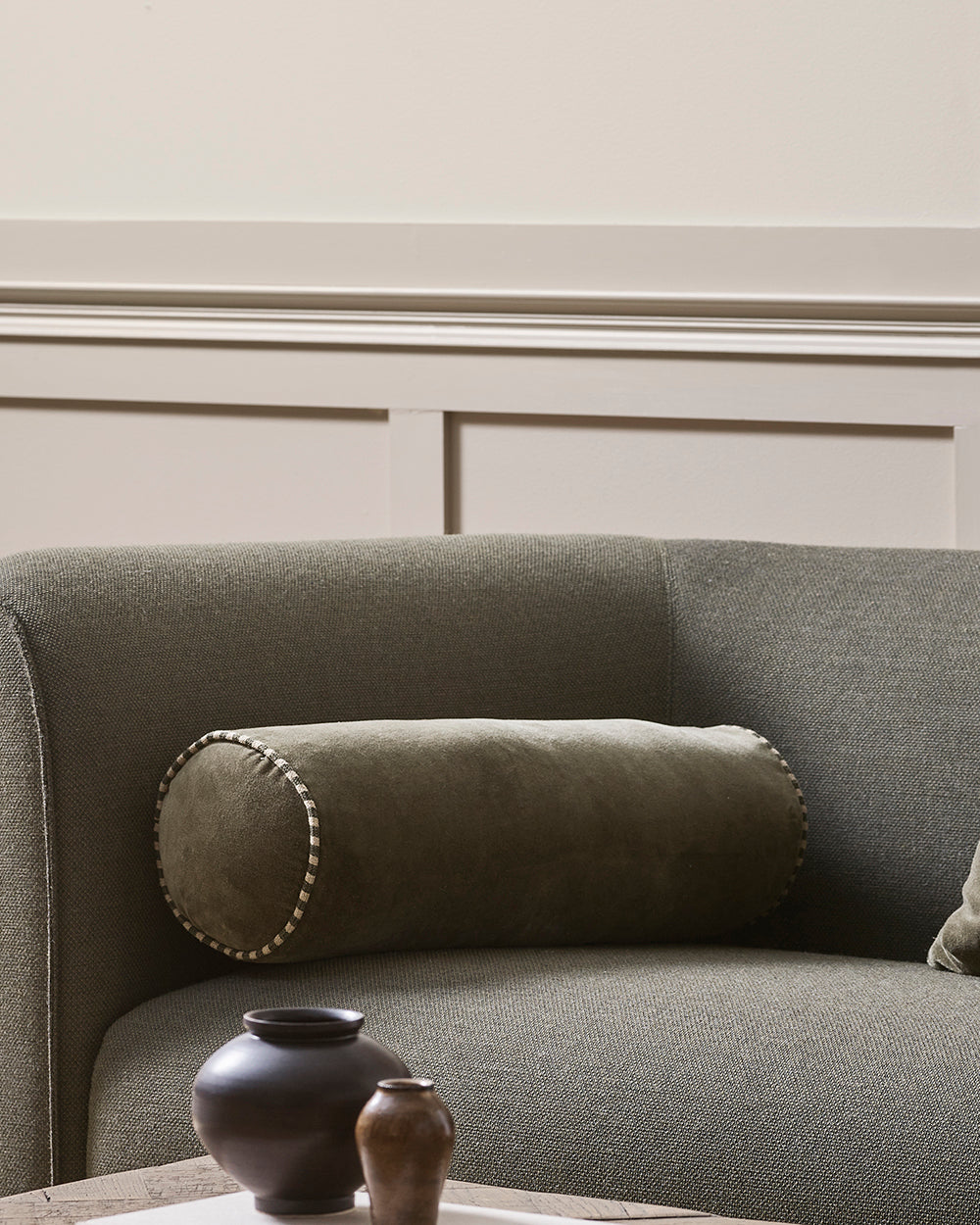 Elliot Bolster Cushion - Thyme