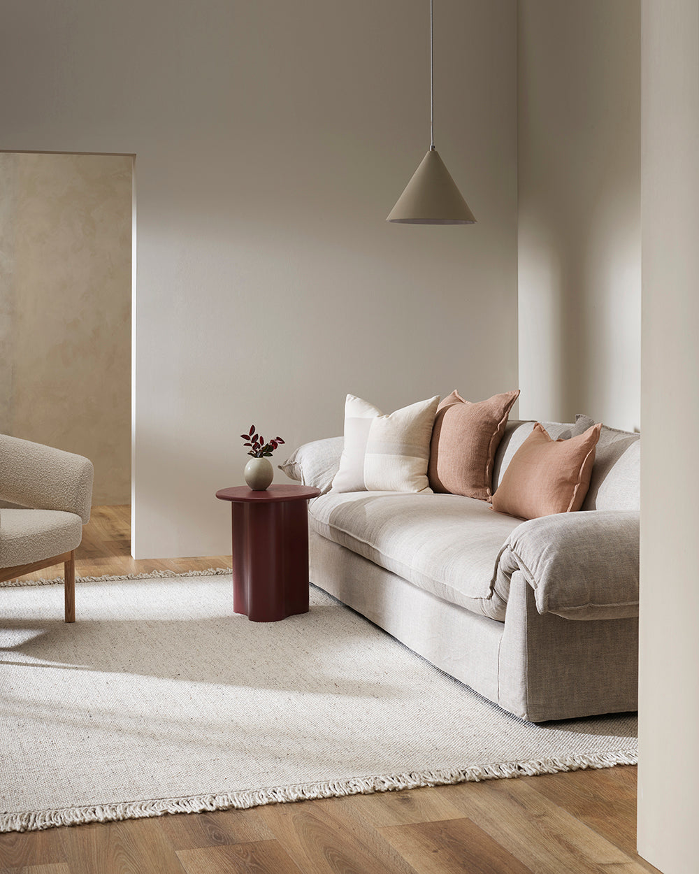 Flaxmill Linen Cushion - Clay