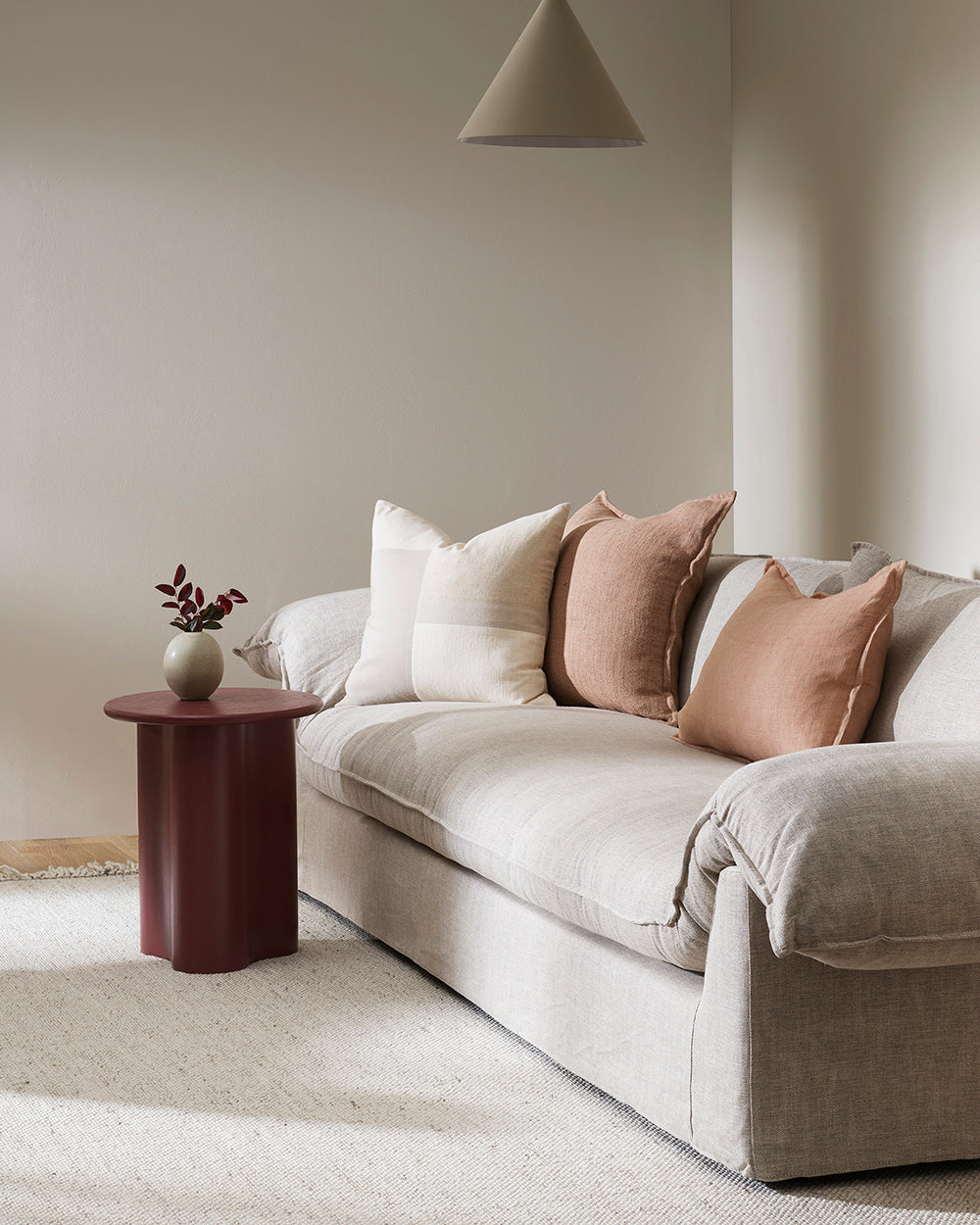 Flaxmill Linen Cushion - Clay
