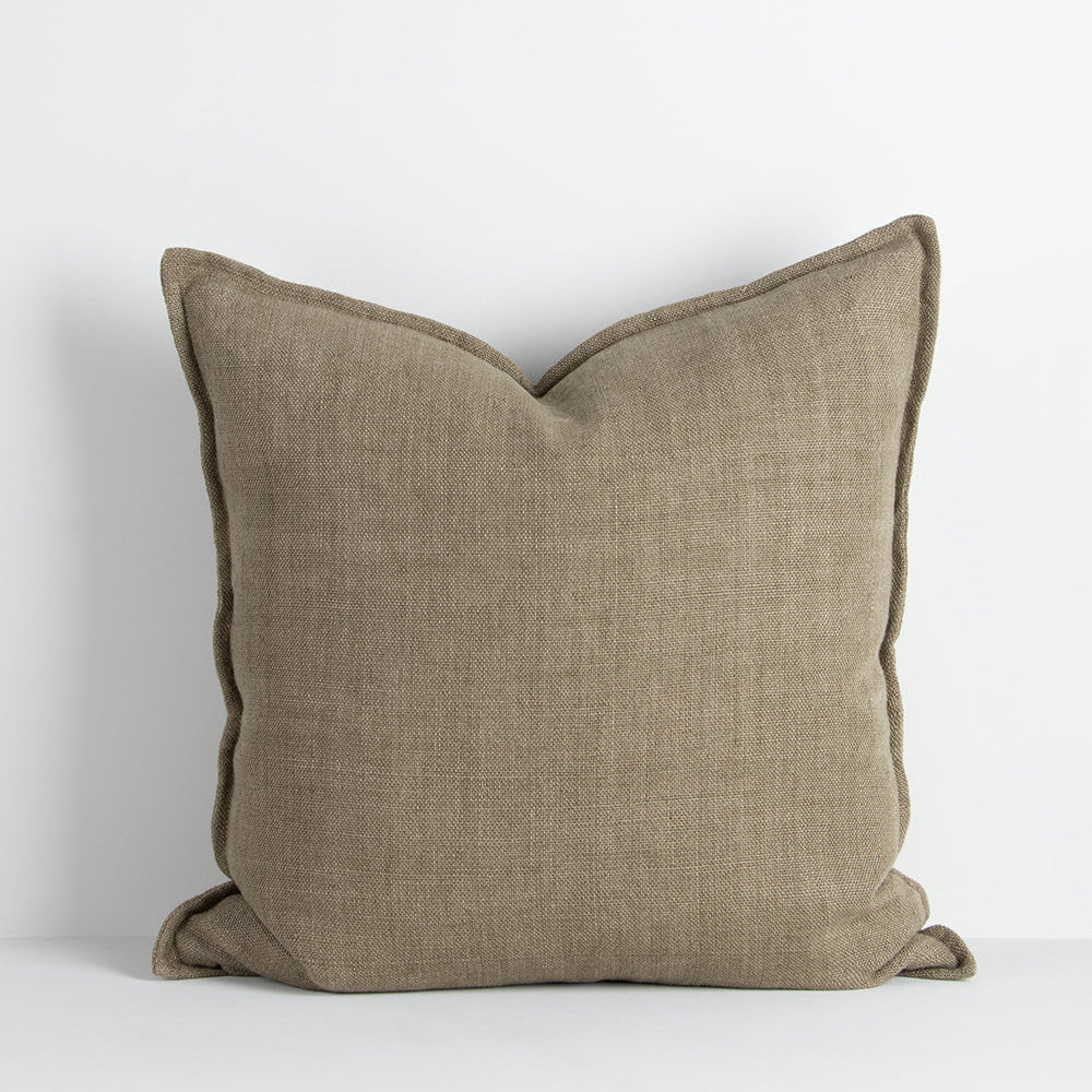 Flaxmill Linen Cushion - Kelp