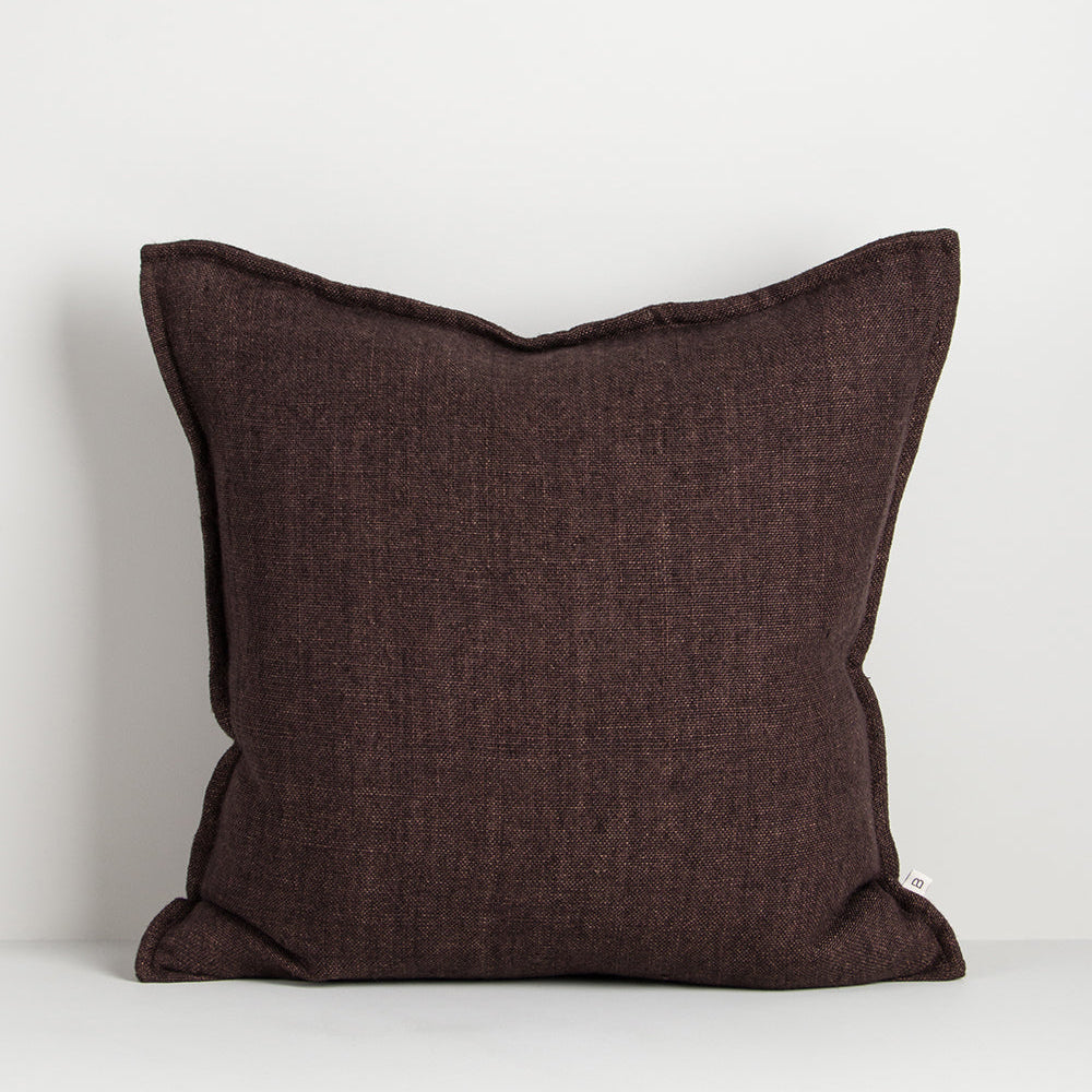 BAYA Flaxmill Linen Cushion - Mahogany