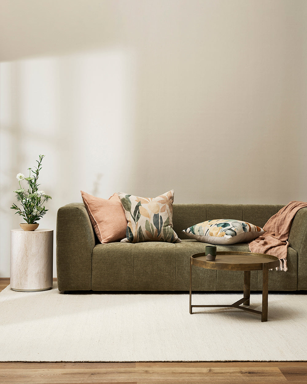 BAYA Millhouse 100% Linen Throw - Clay