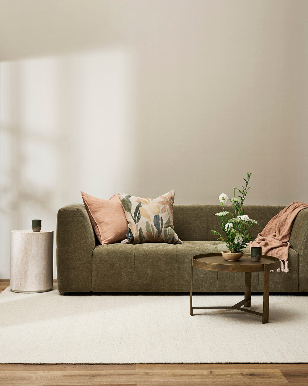 BAYA Millhouse 100% Linen Throw - Clay