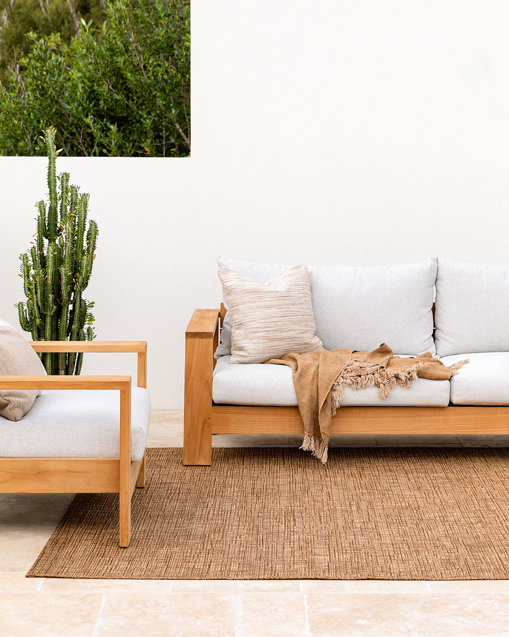 BAYA Millhouse 100% Linen Throw - Cumin